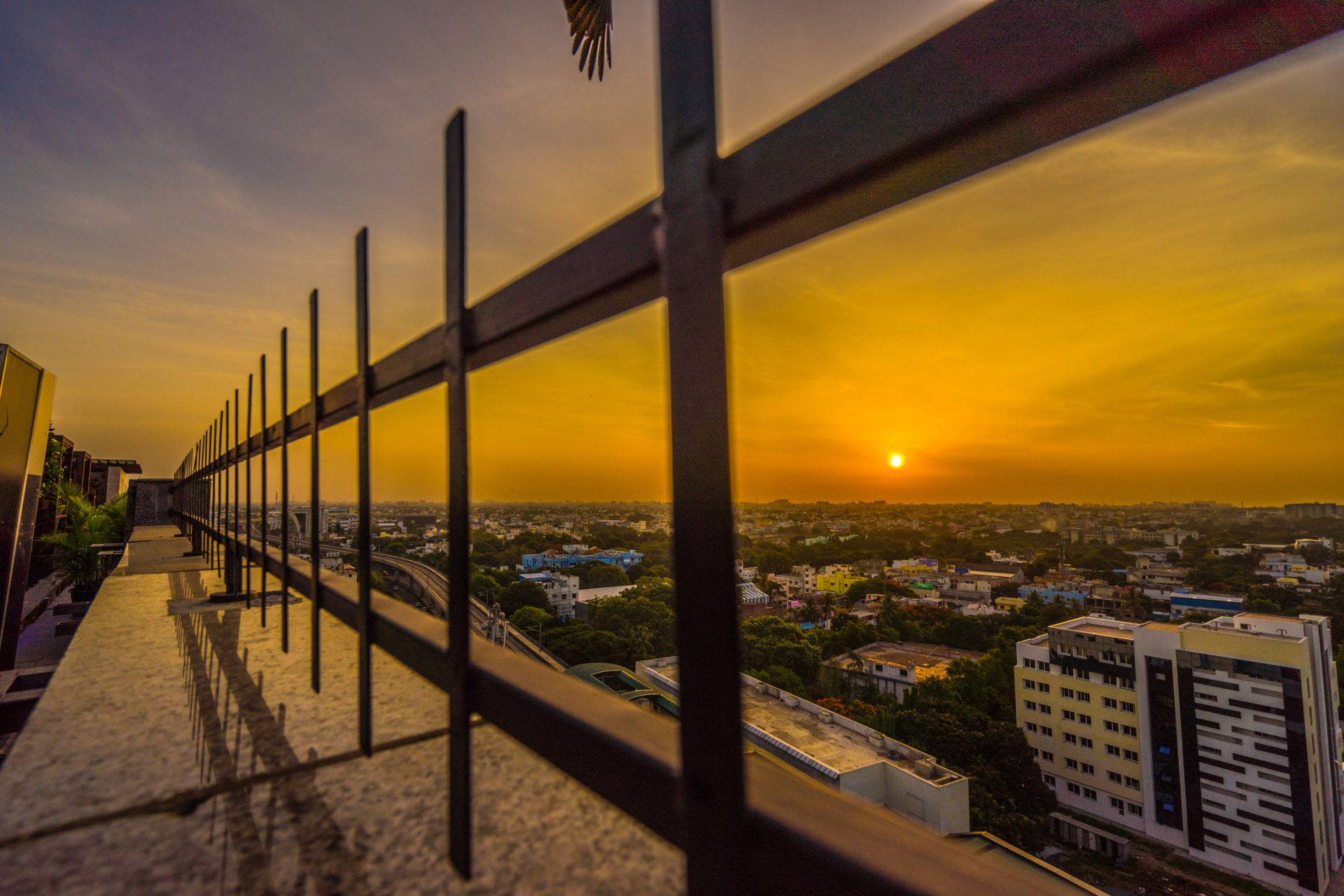 Kolkata Grills Sunset Background