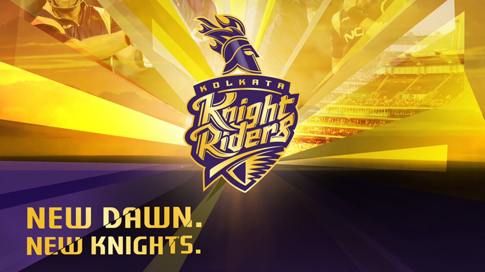 Kolkata Knight Riders Abstract Rays Background