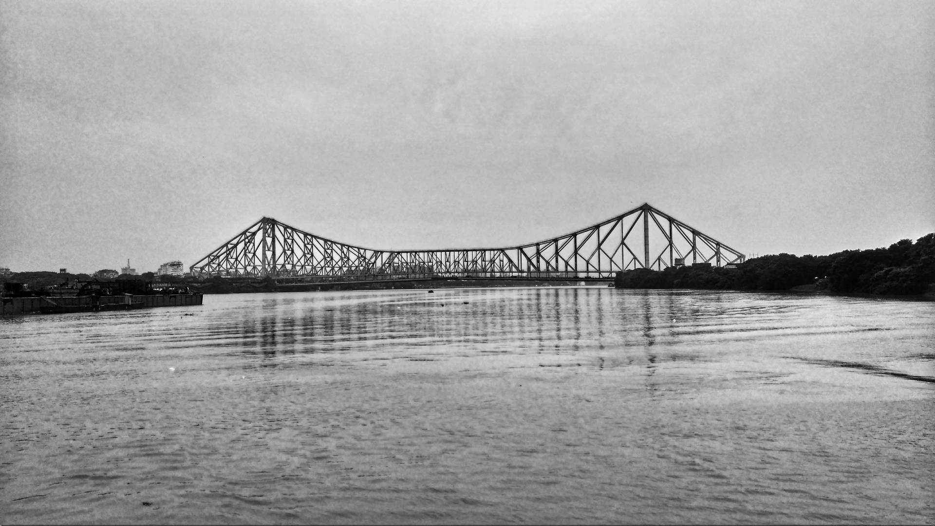 Kolkata Road Bridge Background