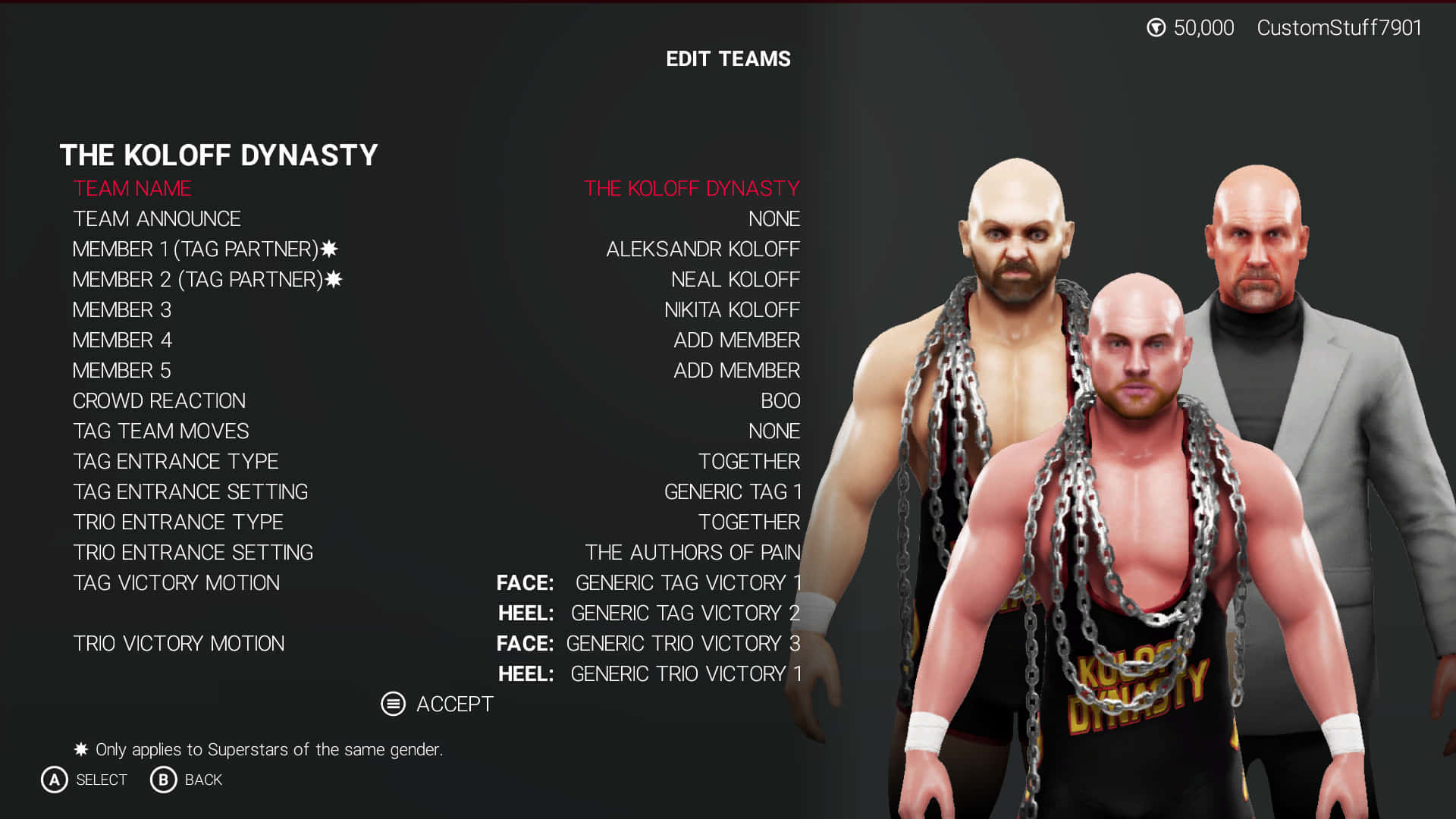 Koloff Dynasty Wrestling Team Video Game Background