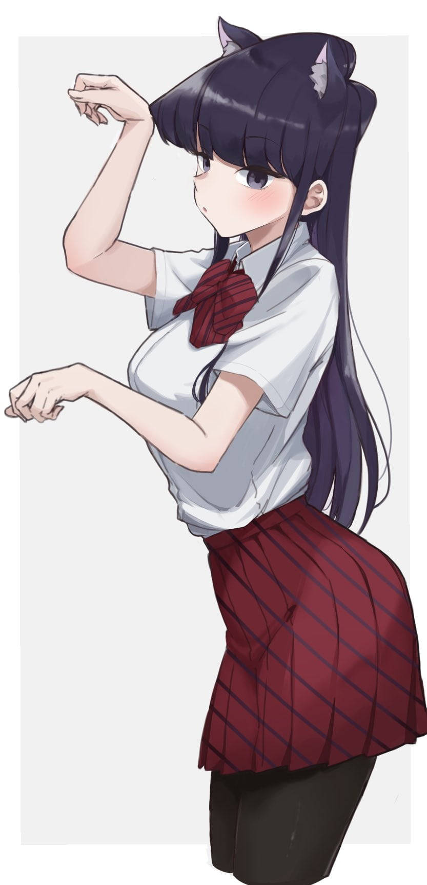 Komi San Schoolgirl Uniform Background
