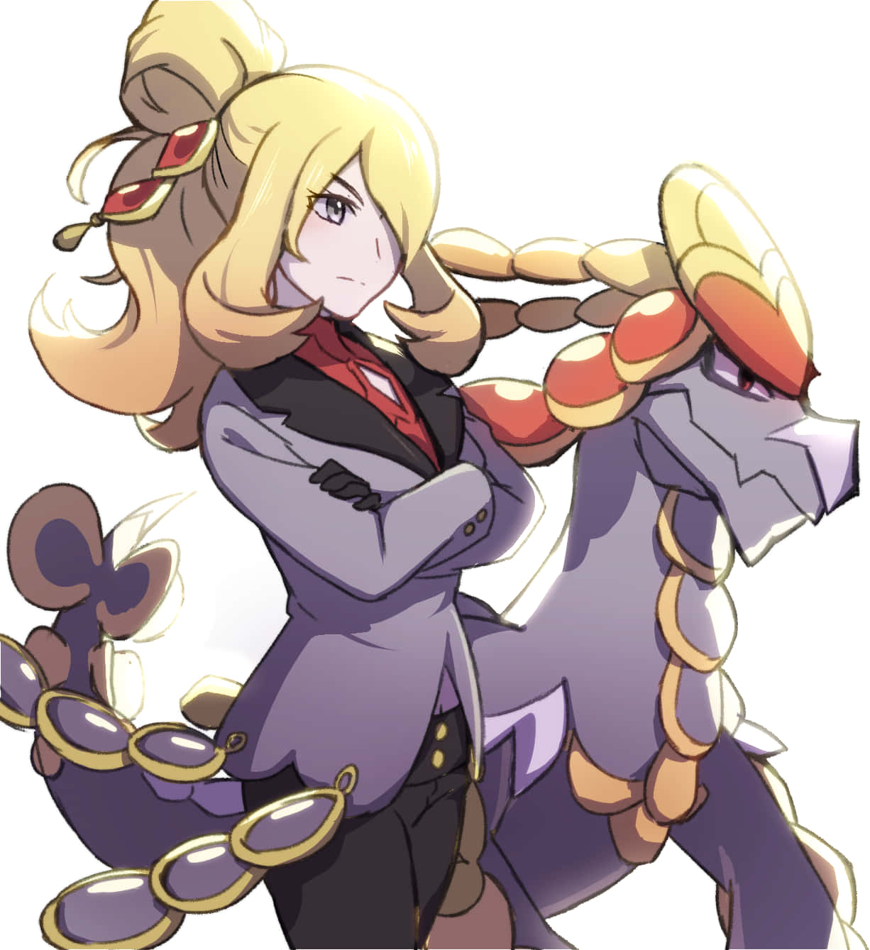 Kommo-o And Cynthia Background
