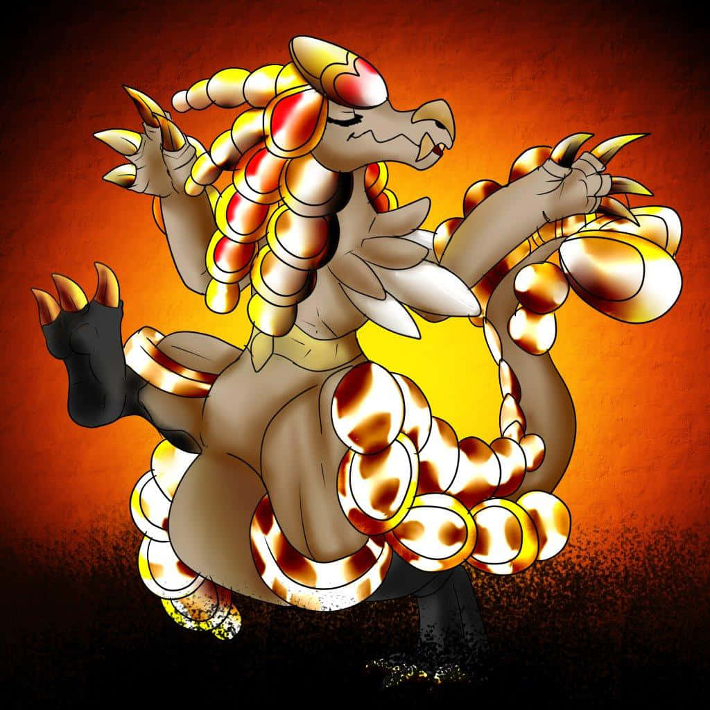 Kommo-o Black And Orange Background Background