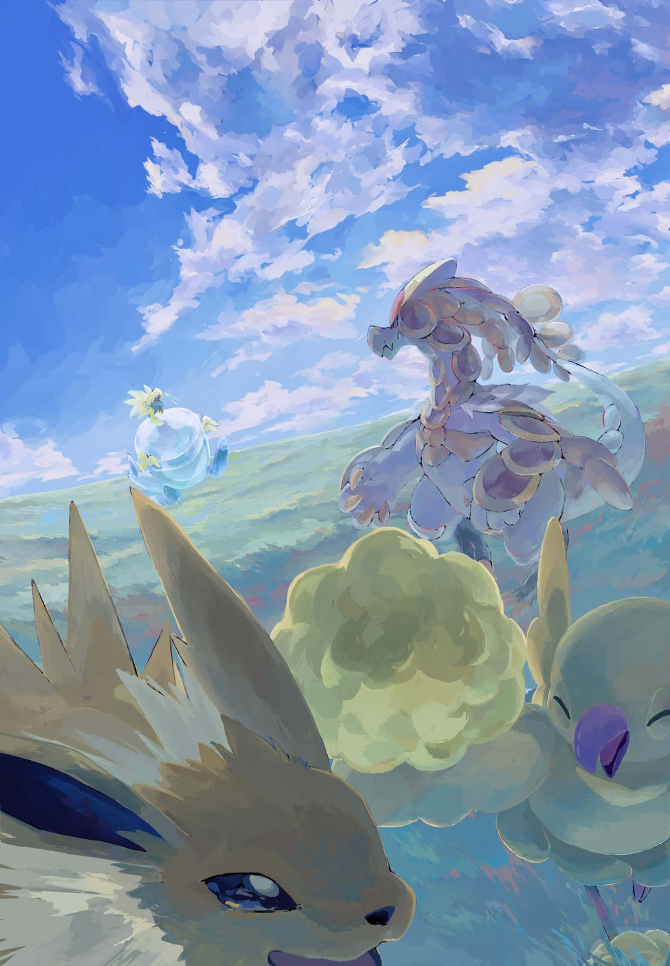 Kommo-o Flying Background