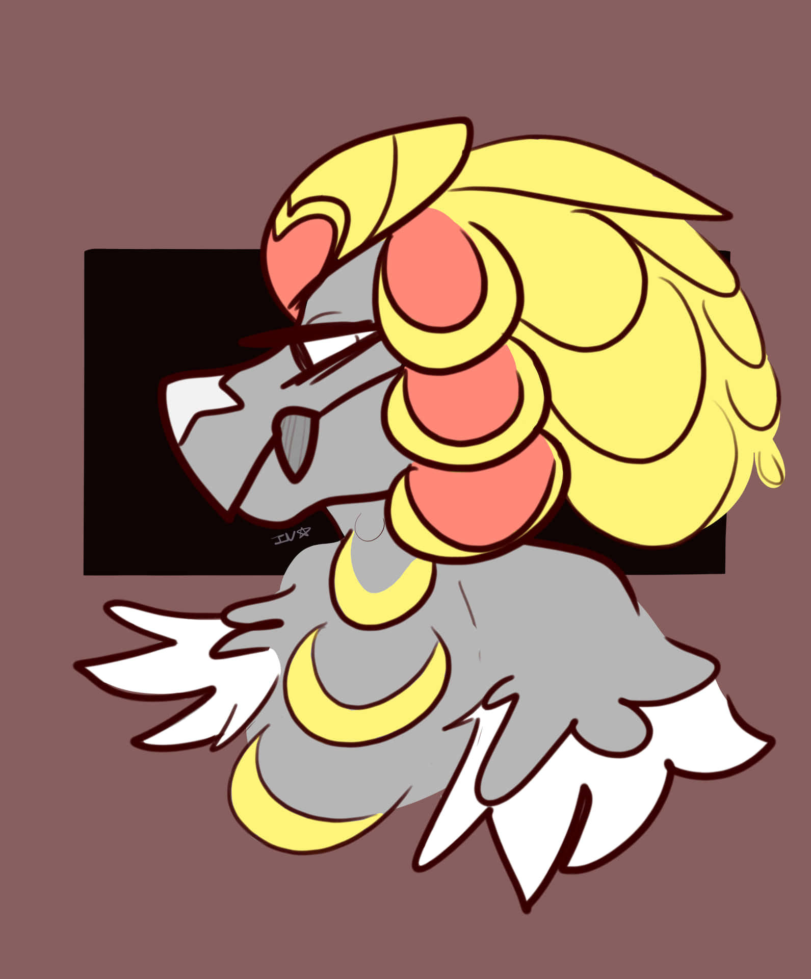 Kommo-o Maroon Background Background