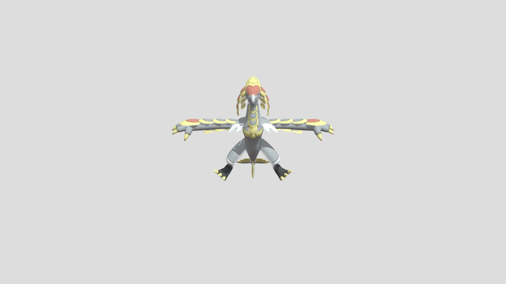 Kommo-o Wings Wide Open Background
