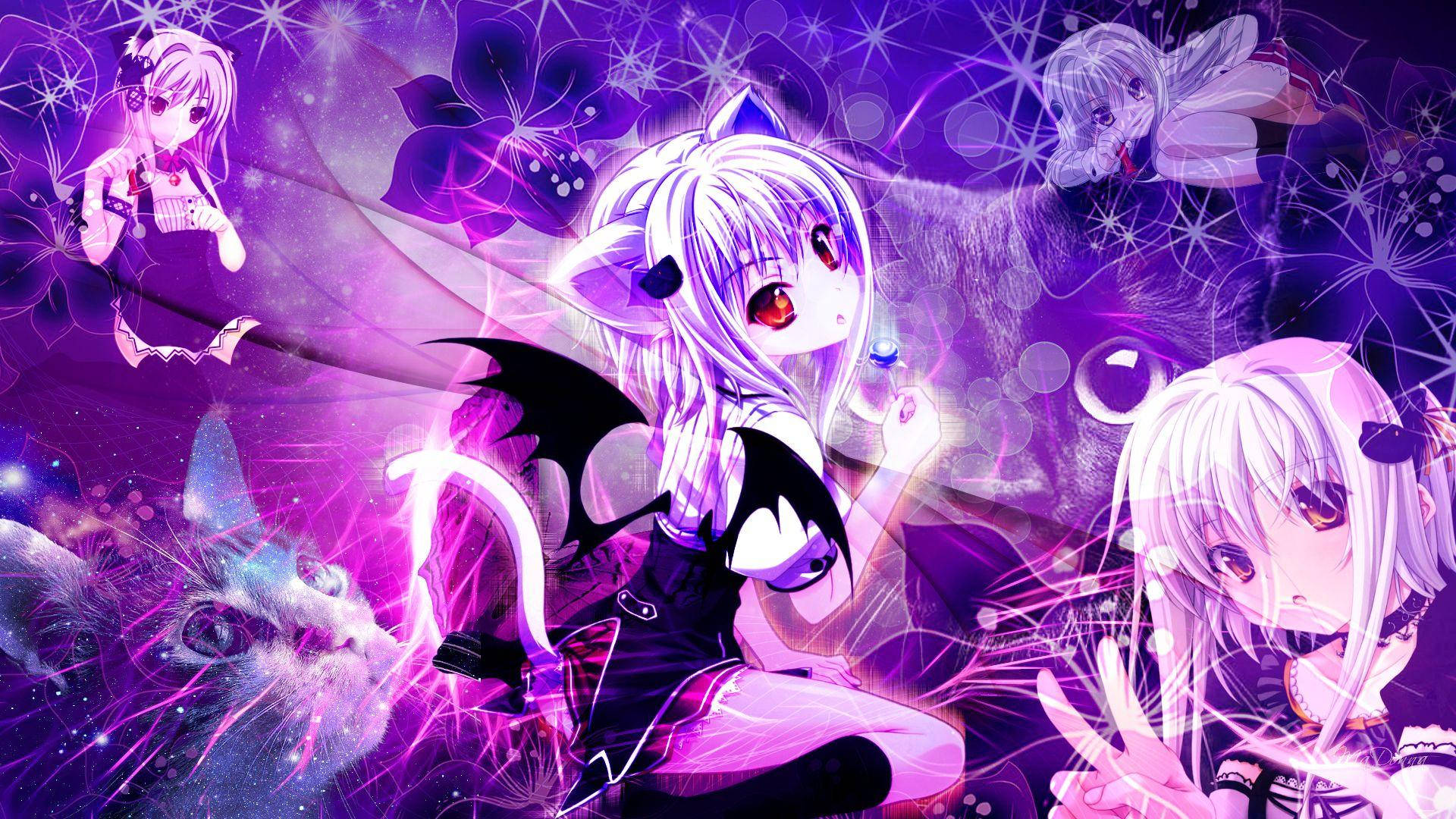 Koneko From Highschool Dxd Looking Cute And Mischievous. Background
