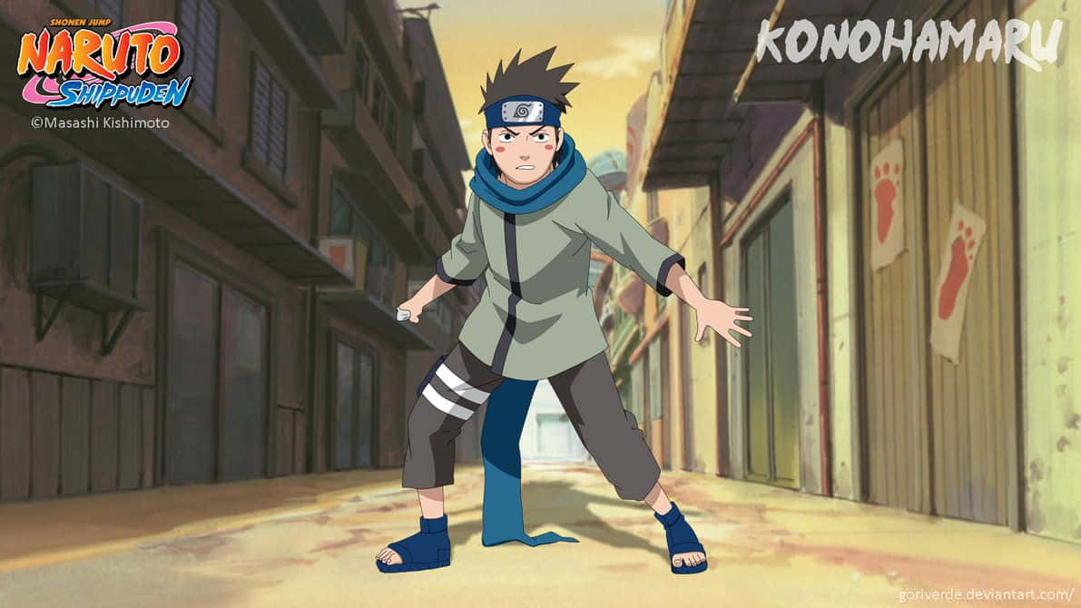 Konohamaru Sarutobi Looks Determined In This Image. Background