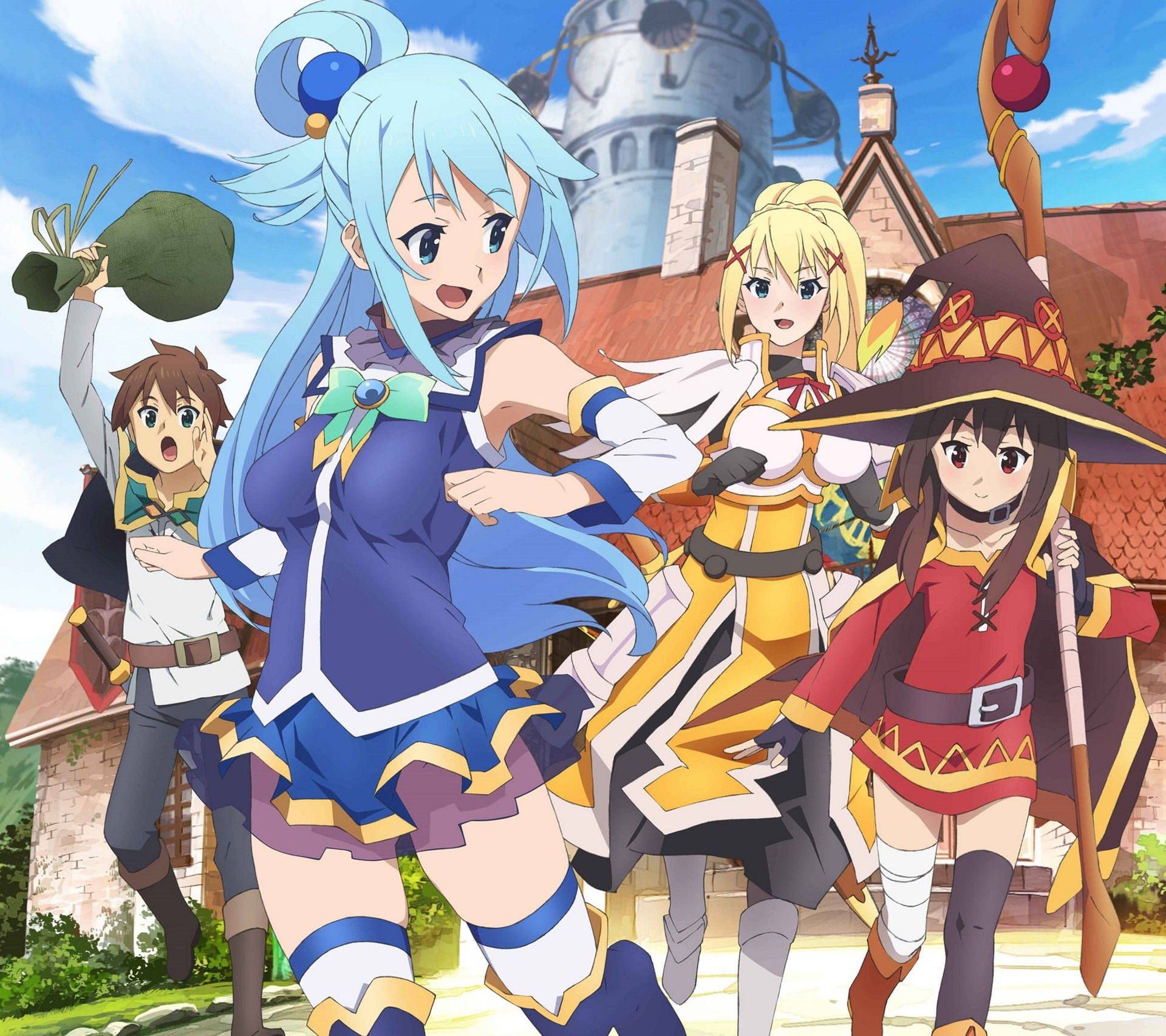 Konosuba Having Fun Background