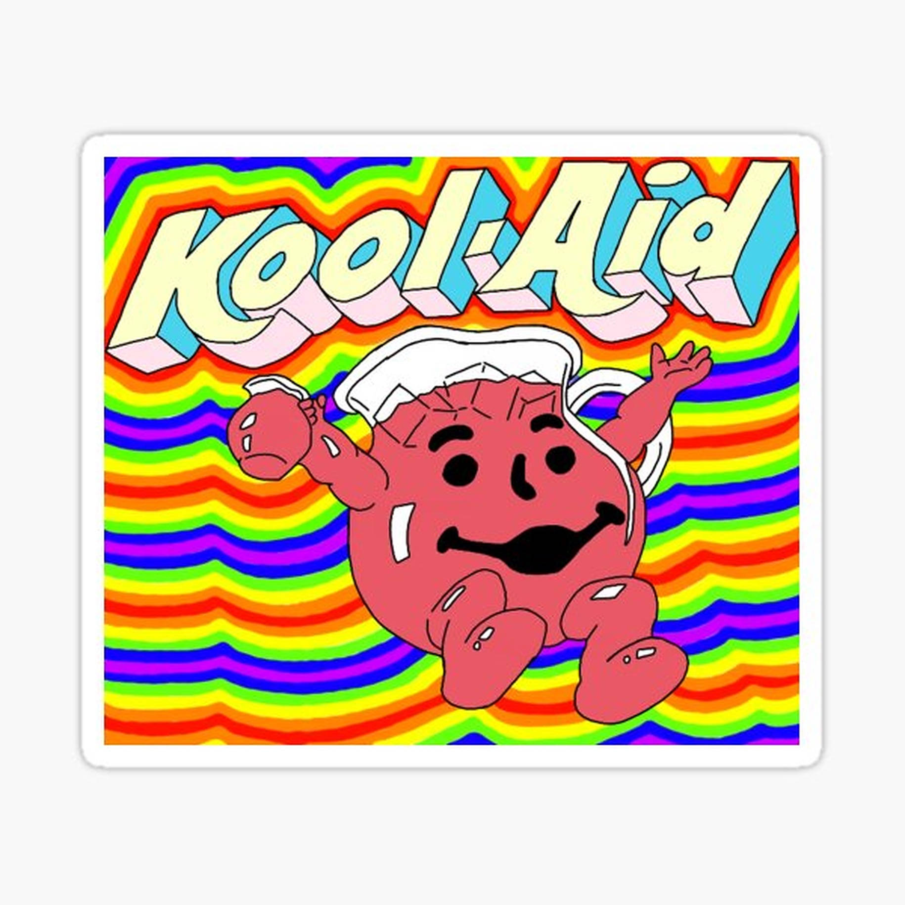 Kool Aid Man With Neon Wall Background