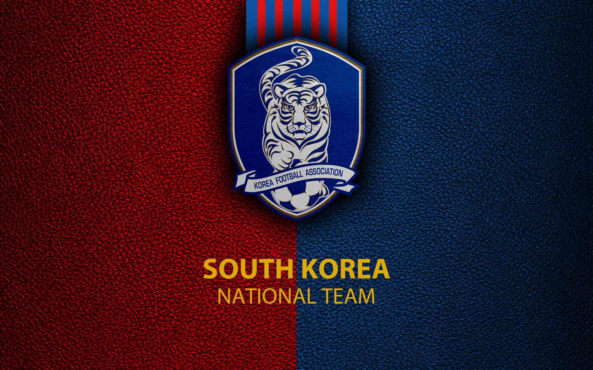 Korea Republic National Football Team Dark Blue Red Logo Background