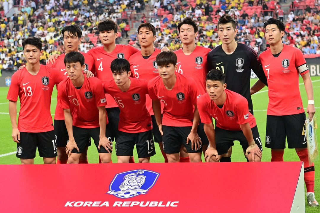 Korea Republic National Football Team In Action Background