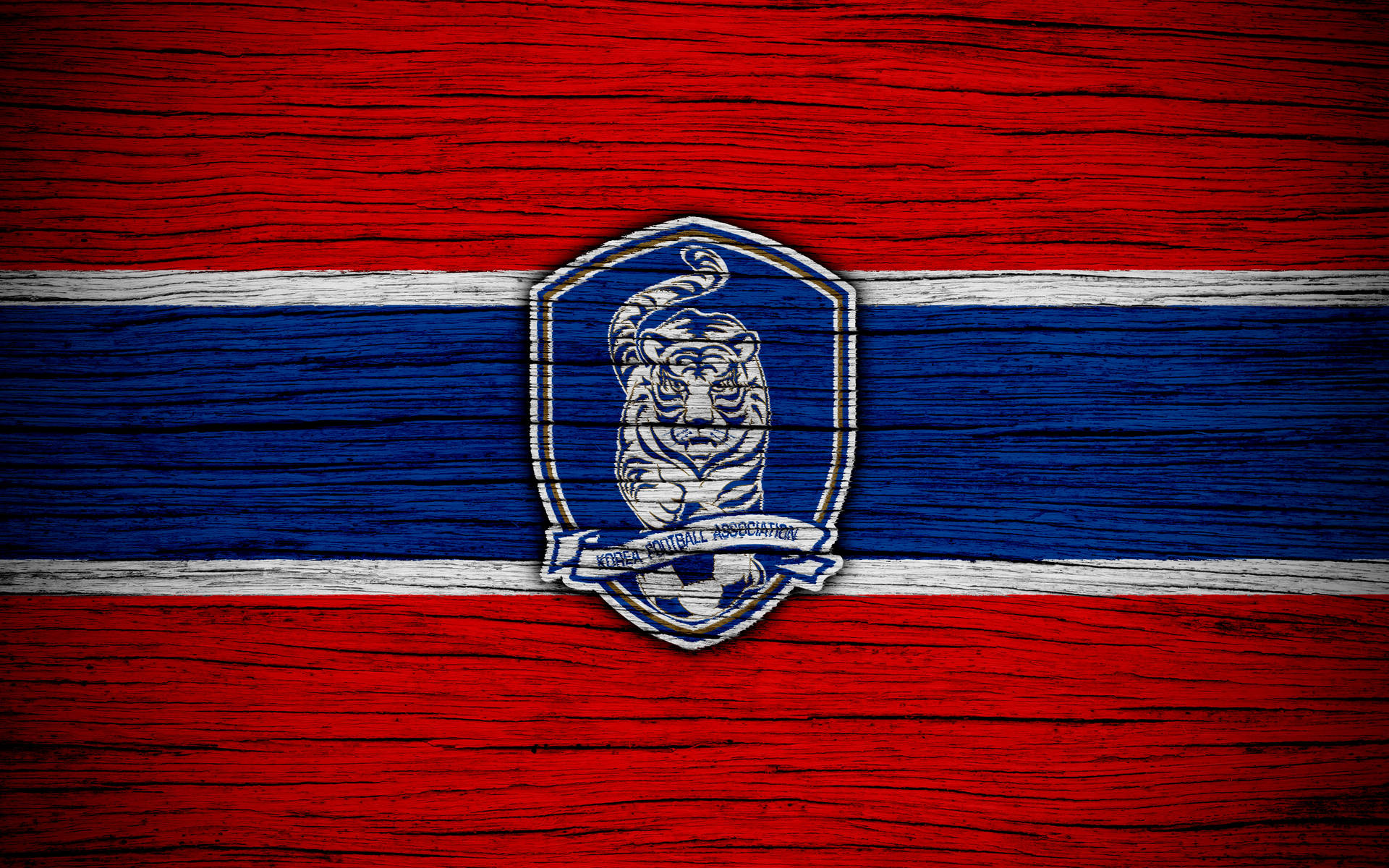 Korea Republic National Football Team Red Blue Logo Background