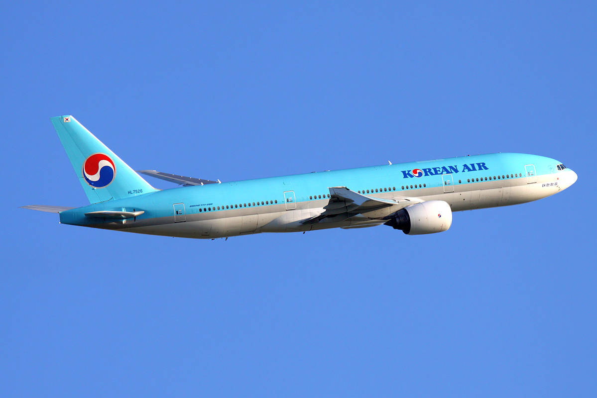 Korean Air Boeing B747 Airplane Background