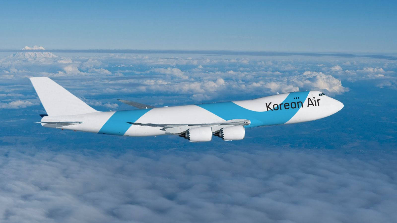 Korean Air Cargo Aircraft Background