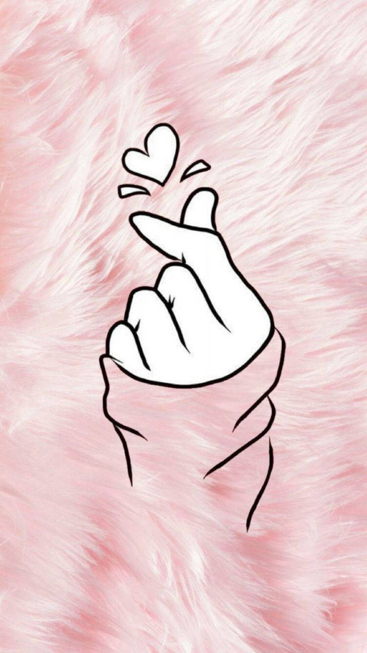 Korean Finger Heart On Fur