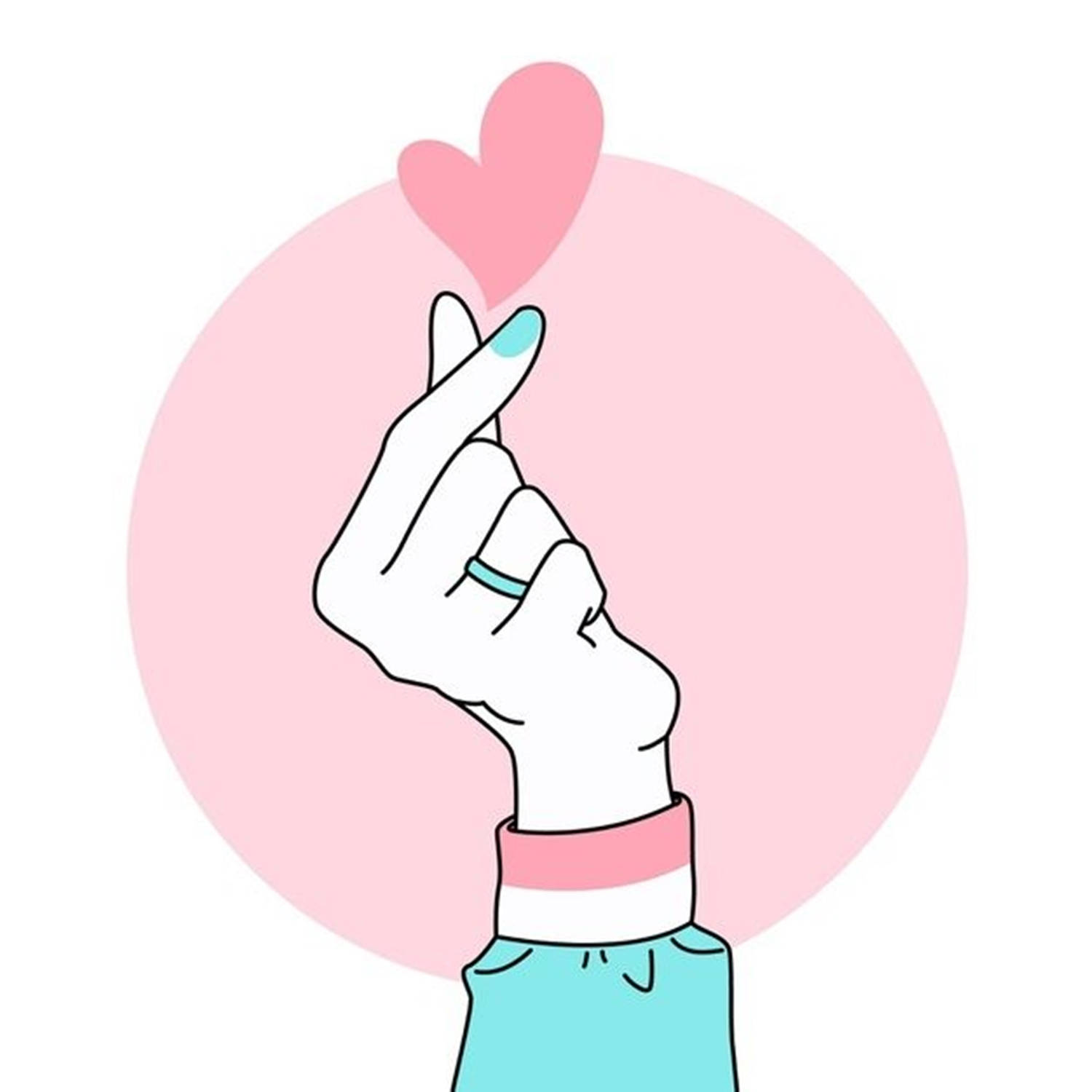 Korean Finger Heart Sign