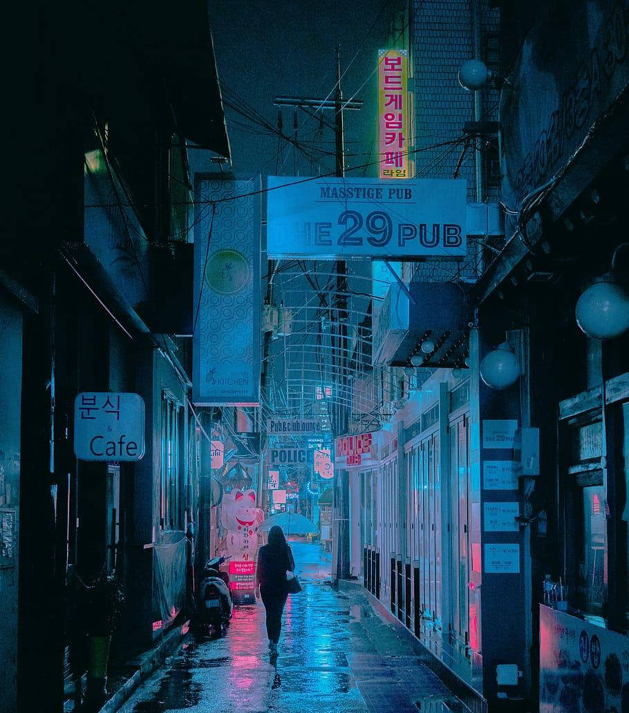 Korean Street Cover Background