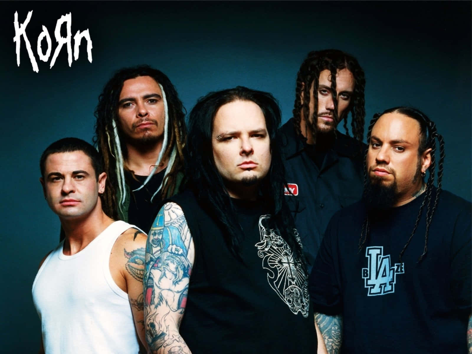 Korn Official Album Cover Members Background