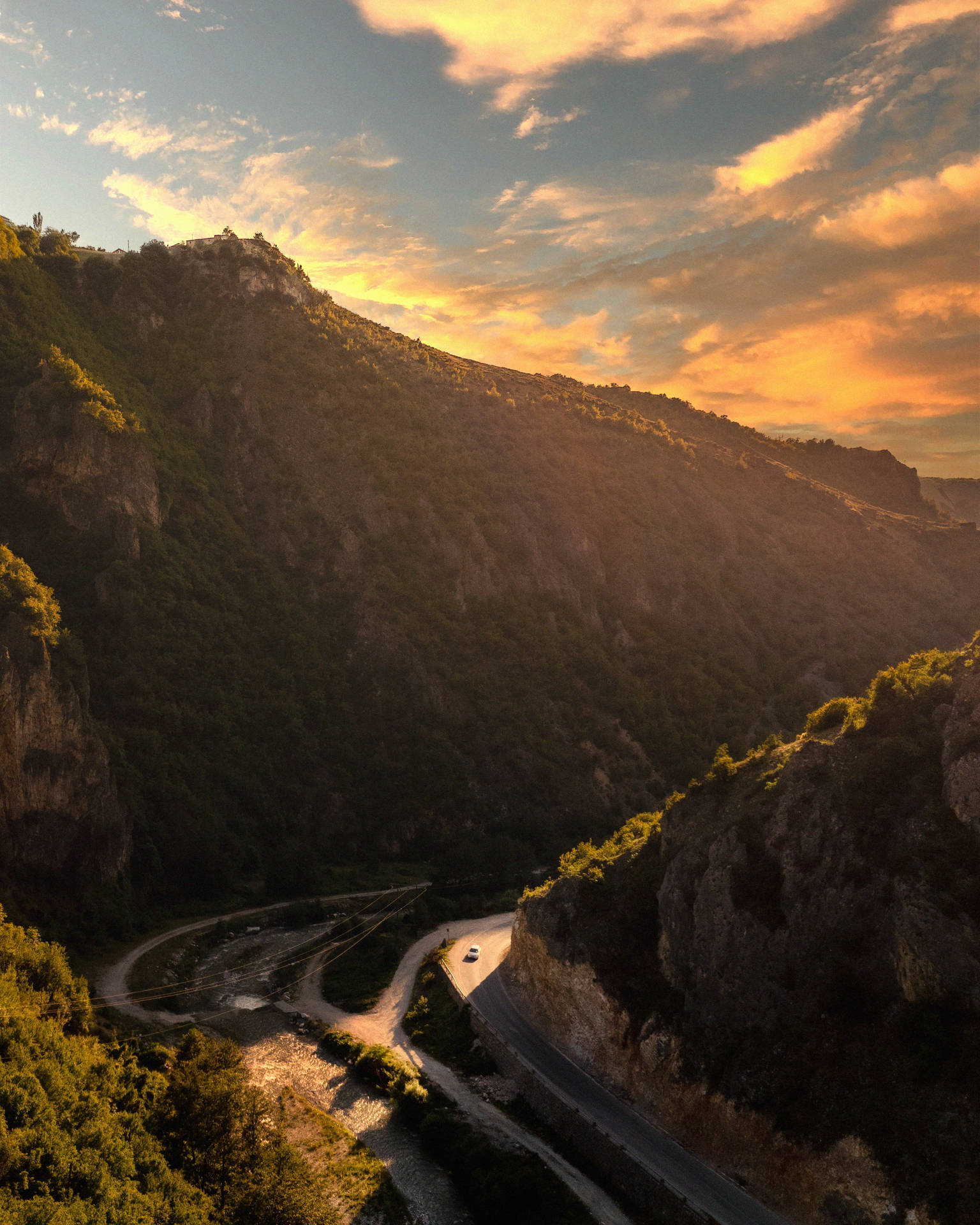 Kosovo Mountains And Sky Background