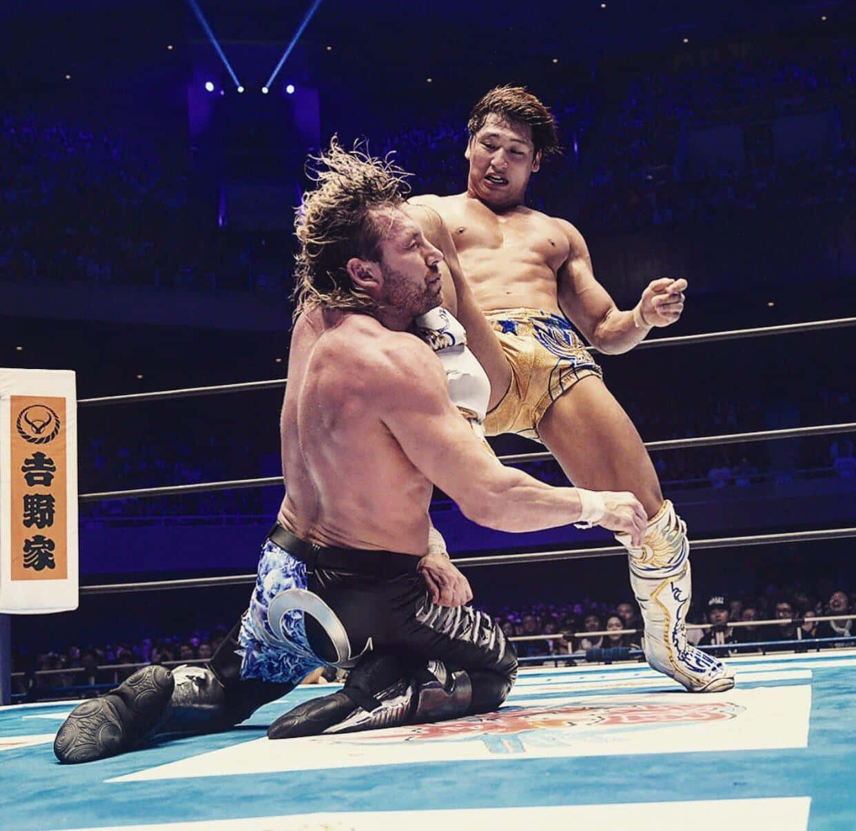 Kota Ibushi Kicking Kenny Omega Background