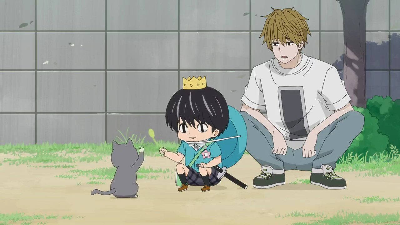 Kotaro Lives Alone Playing With Cat