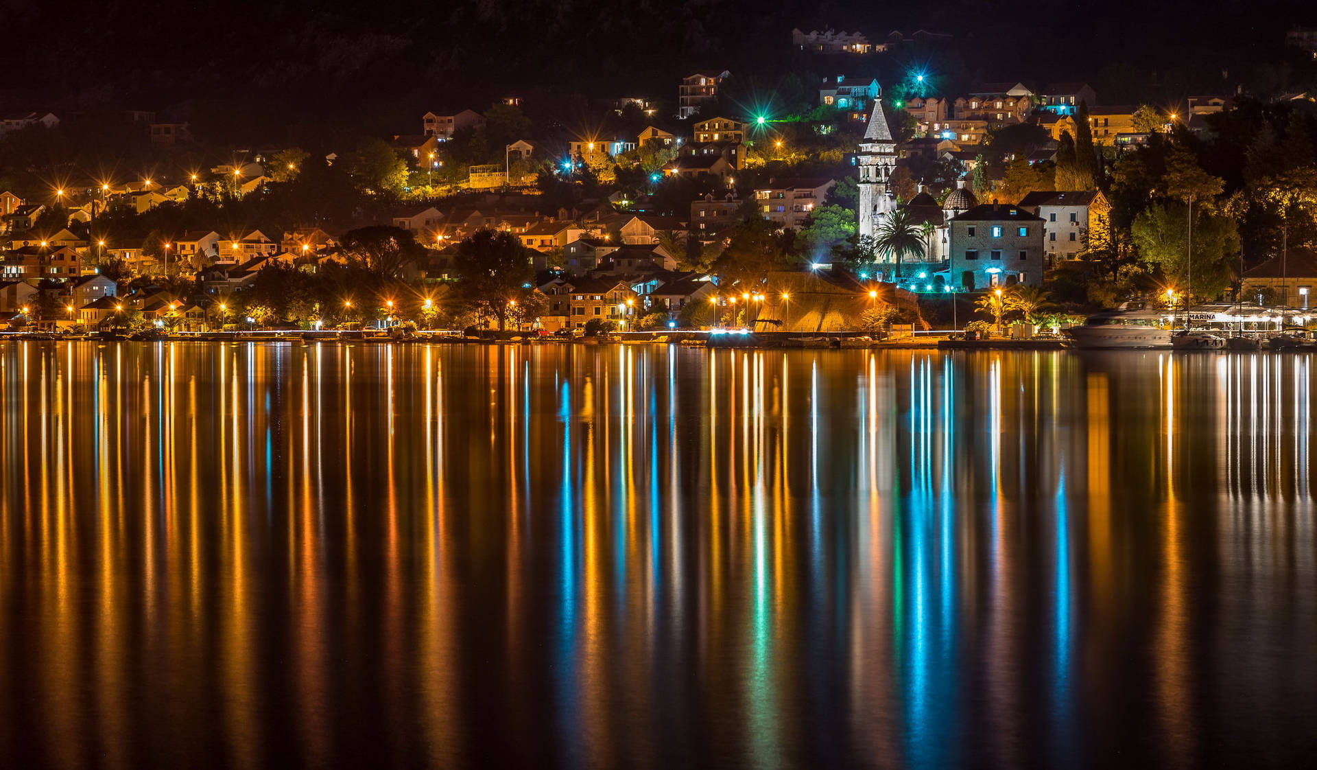 Kotor City Lights Background