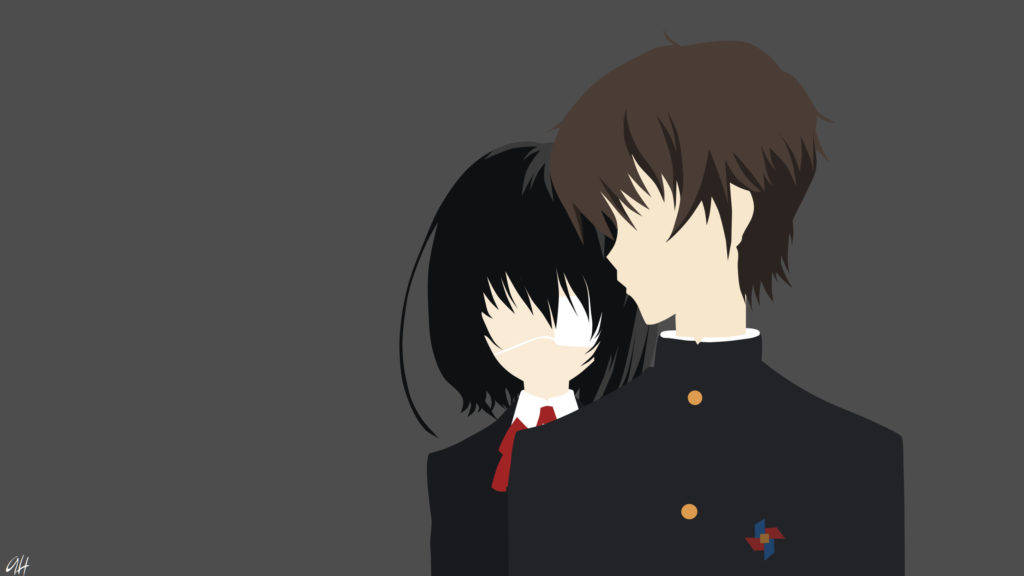 Kouichi And Mei Minimalist Anime Background