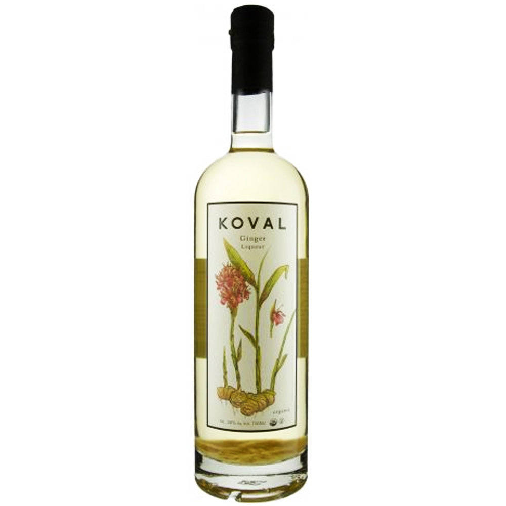 Koval Ginger Liqueur Bottle Background