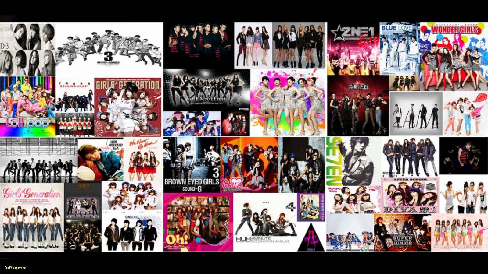 Kpop Albums Collage Background
