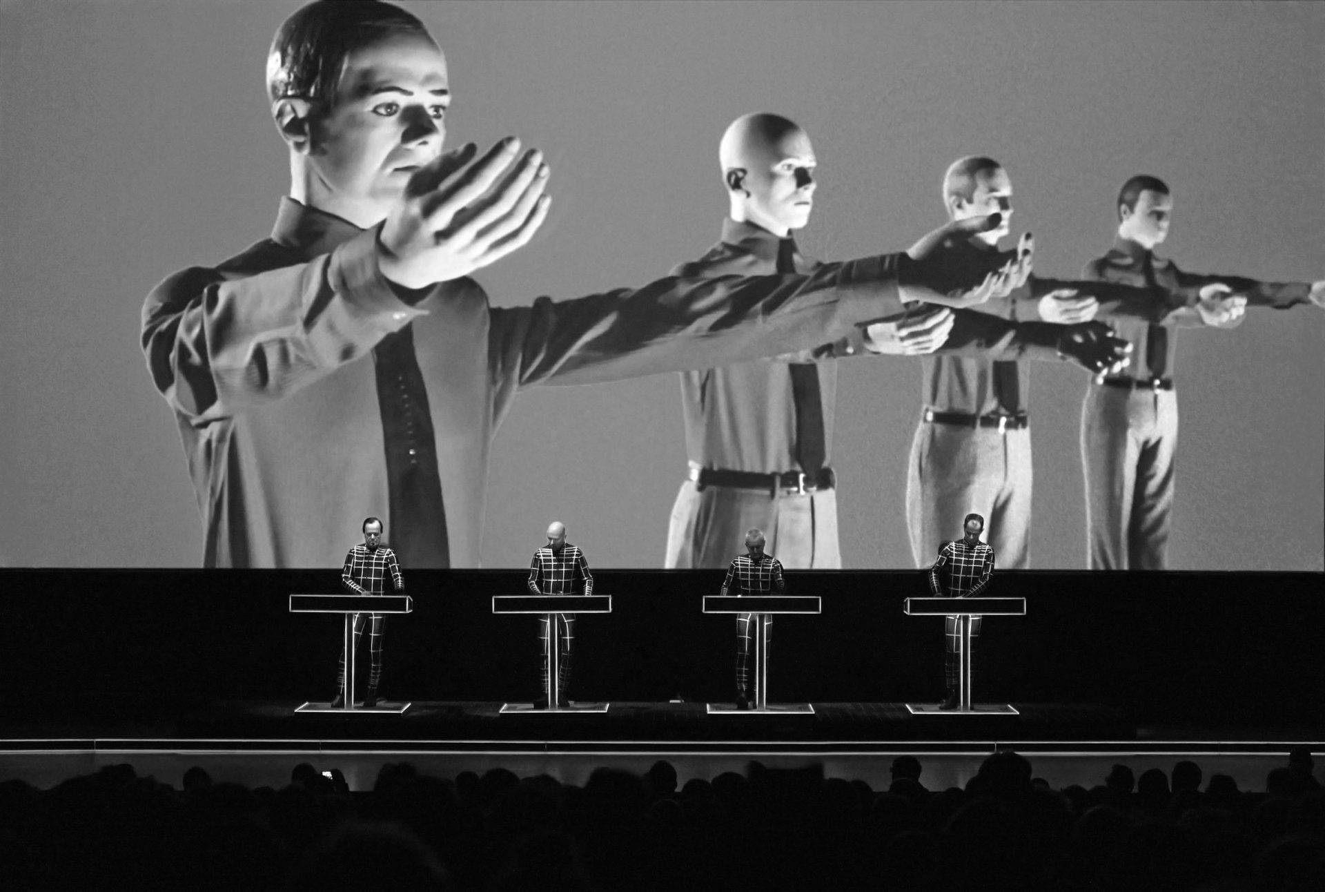 Kraftwerk Black And White Clones Background