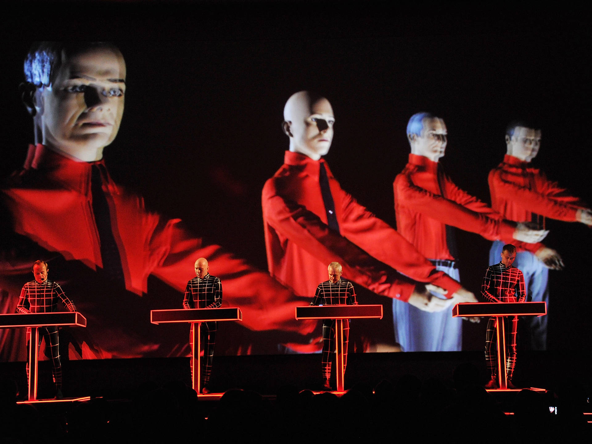 Kraftwerk Live Performance Mannequin Clones Background