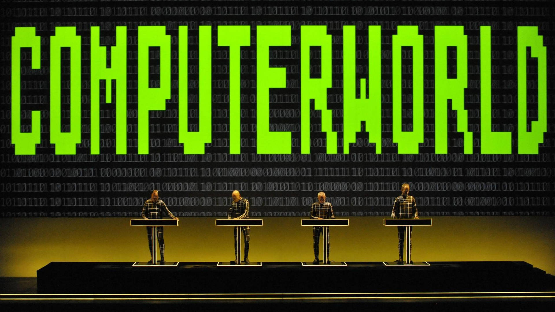 Kraftwerk Performing Live On Their Computer World Tour Background