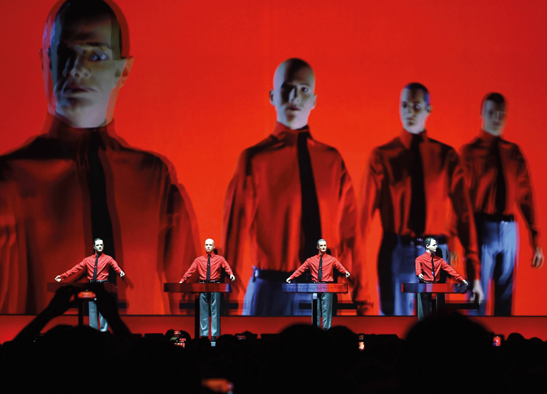 Kraftwerk Red Shirt Live Background