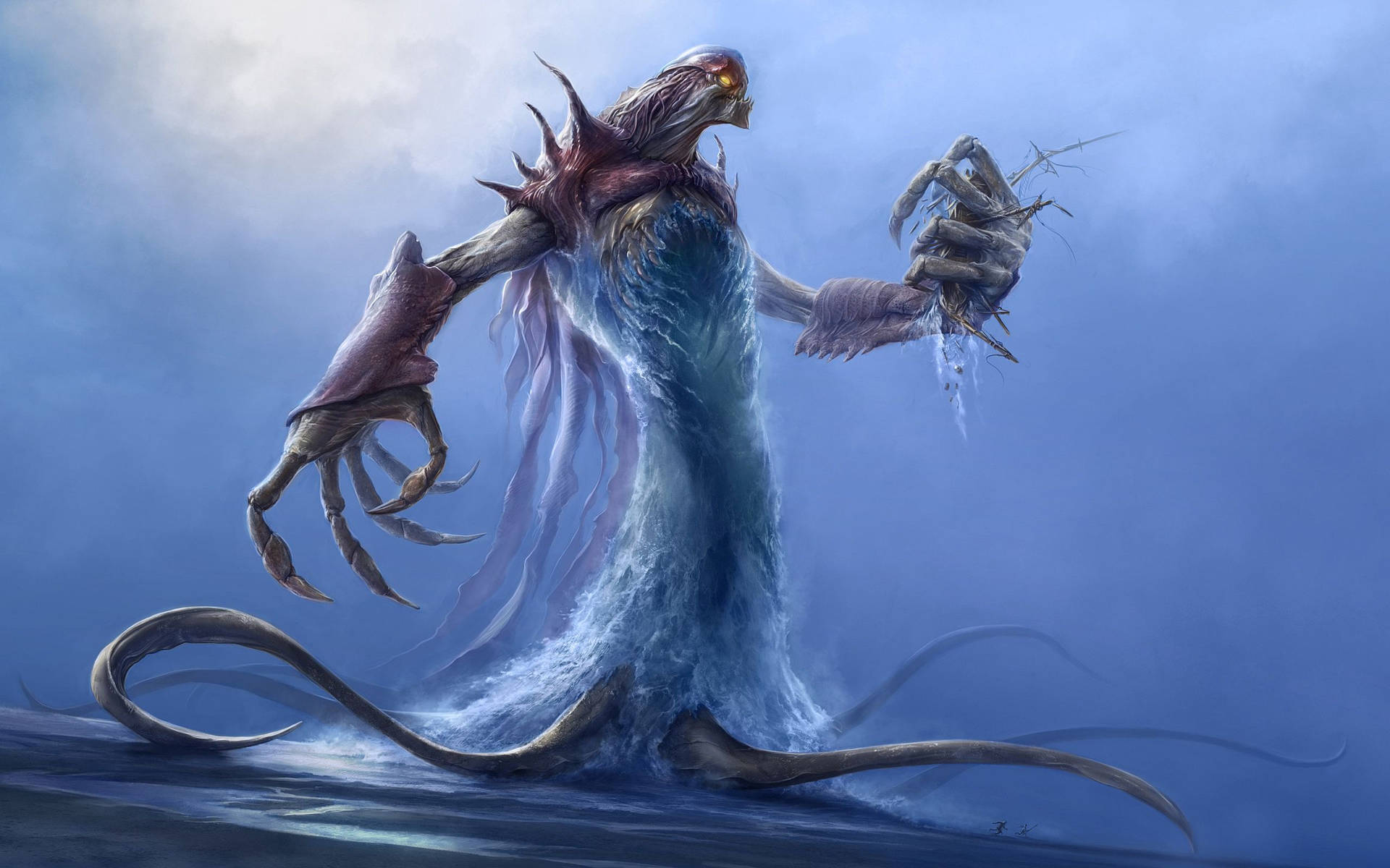 Kraken The Demon Of The Sea Background
