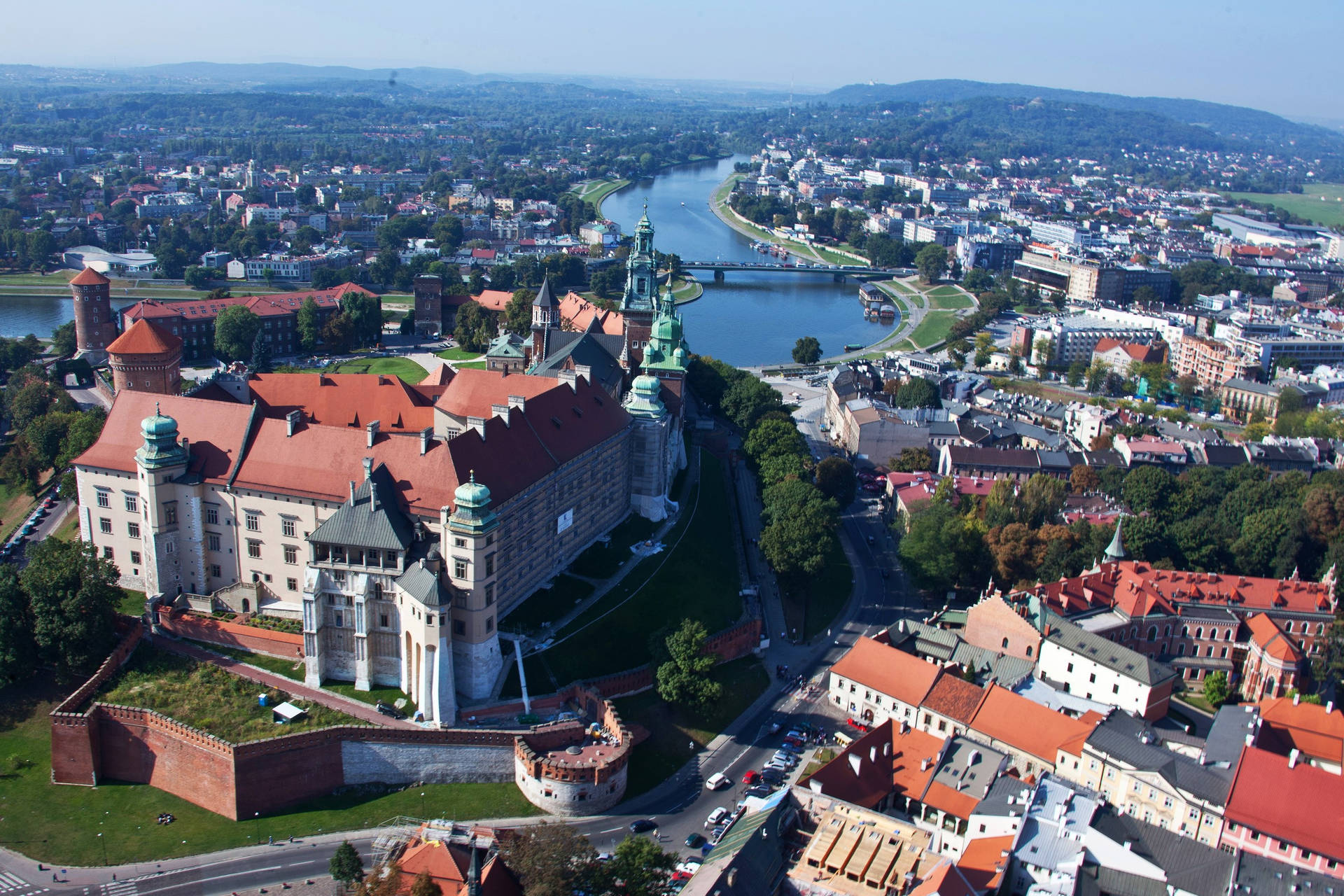 Krakow Poland Cityscape Background