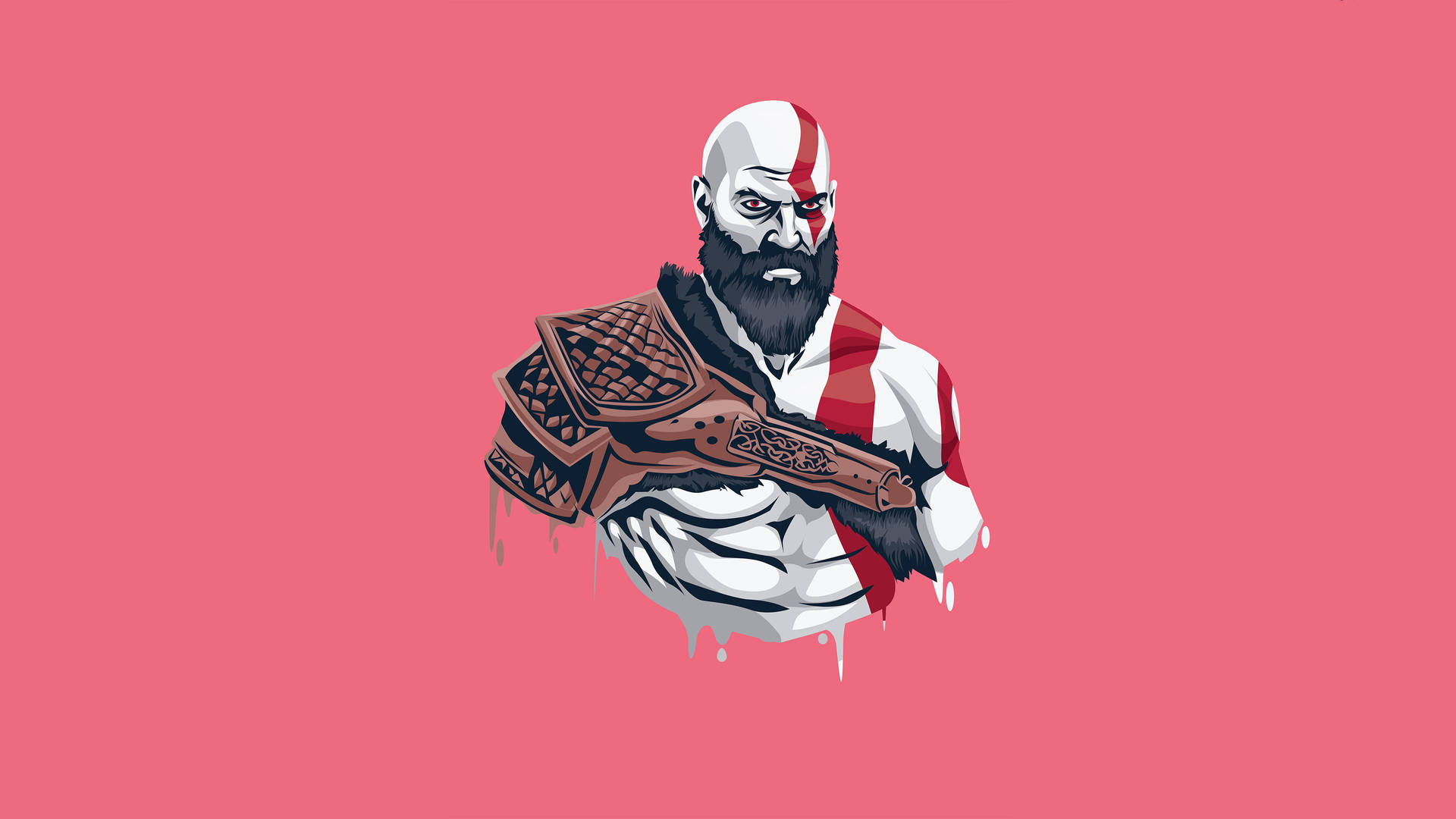 Kratos Aesthetic Minimalist Artwork