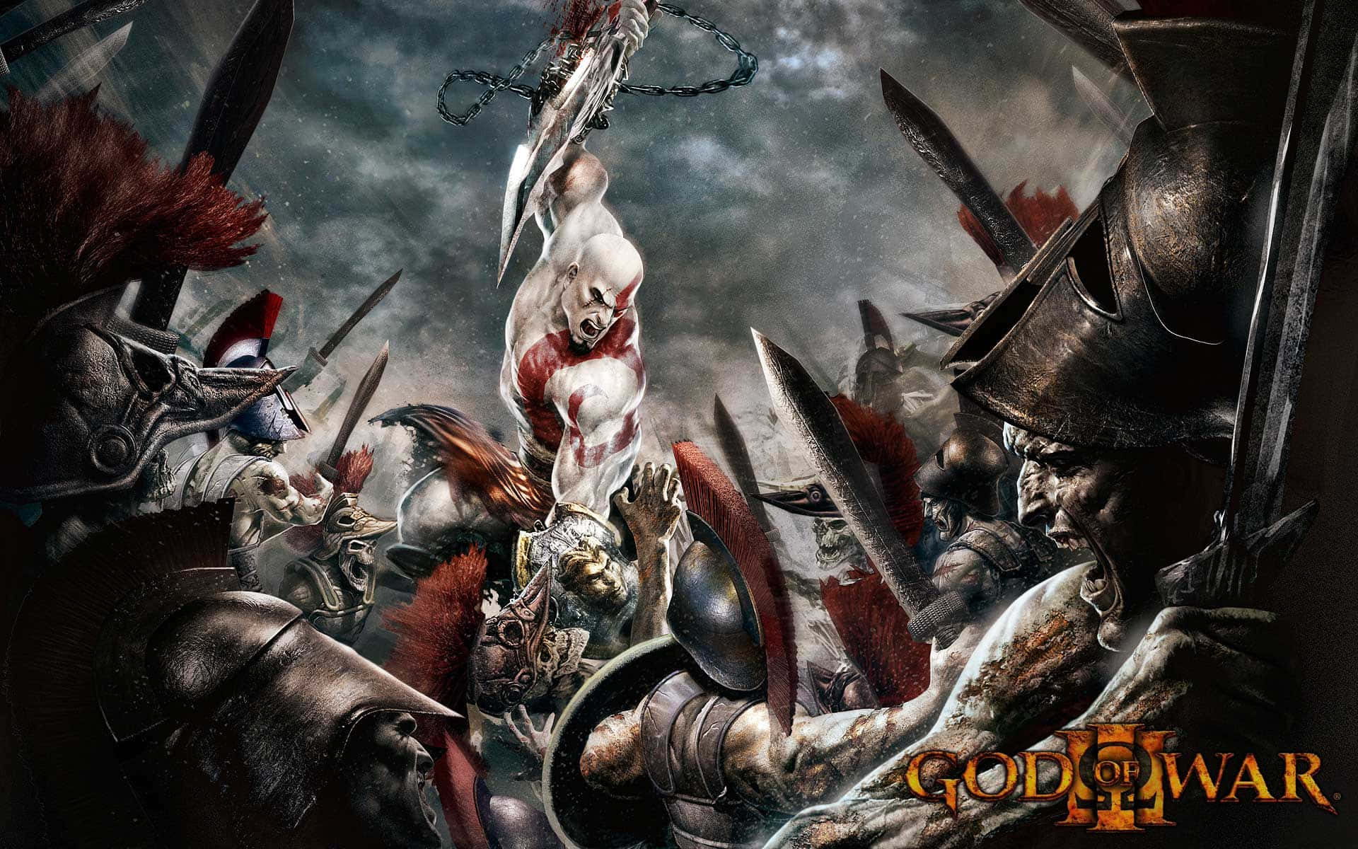 Kratos And Athena Reach An Epic Climax In God Of War 3 Background