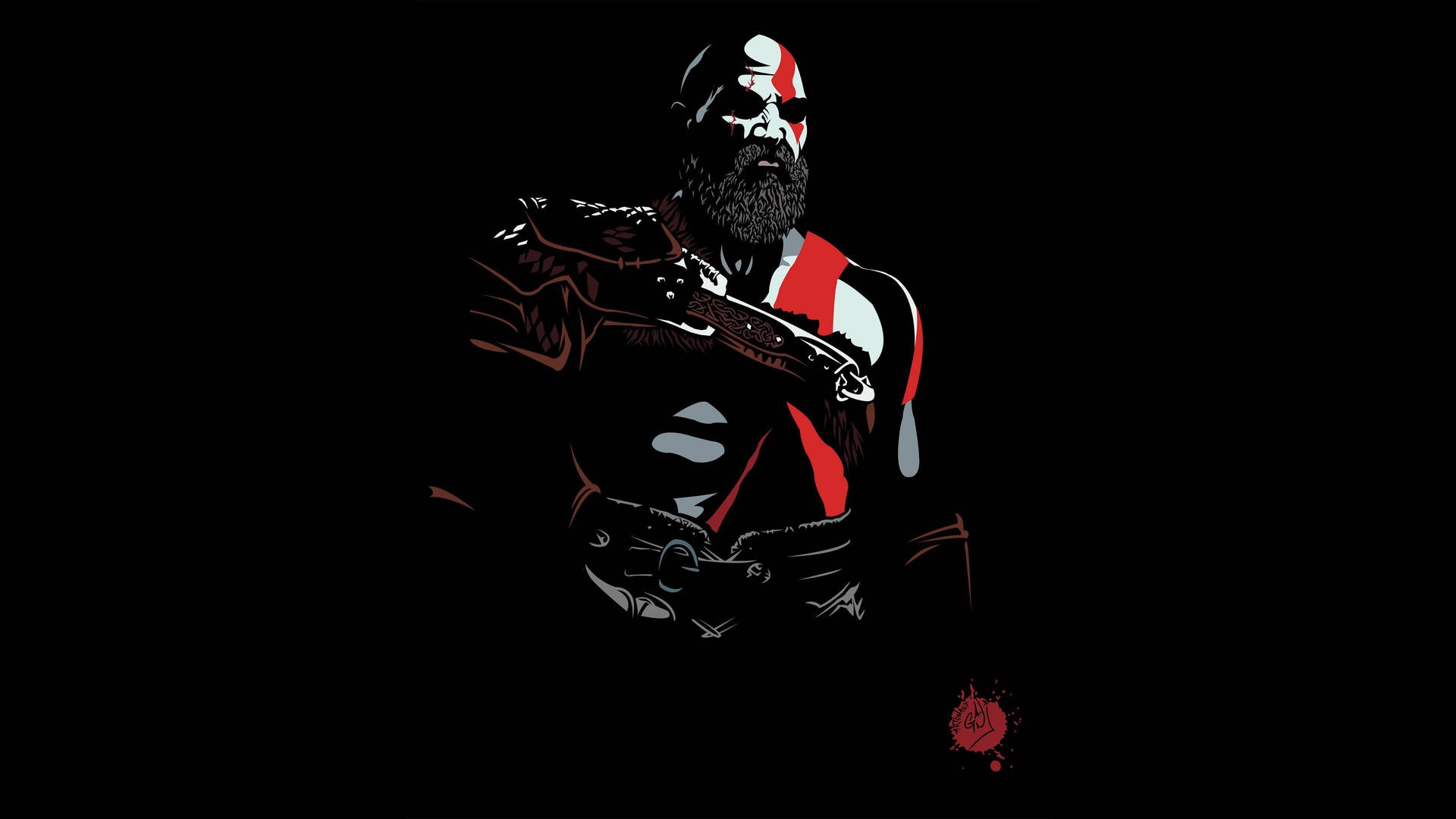 Kratos Black Aesthetic Background