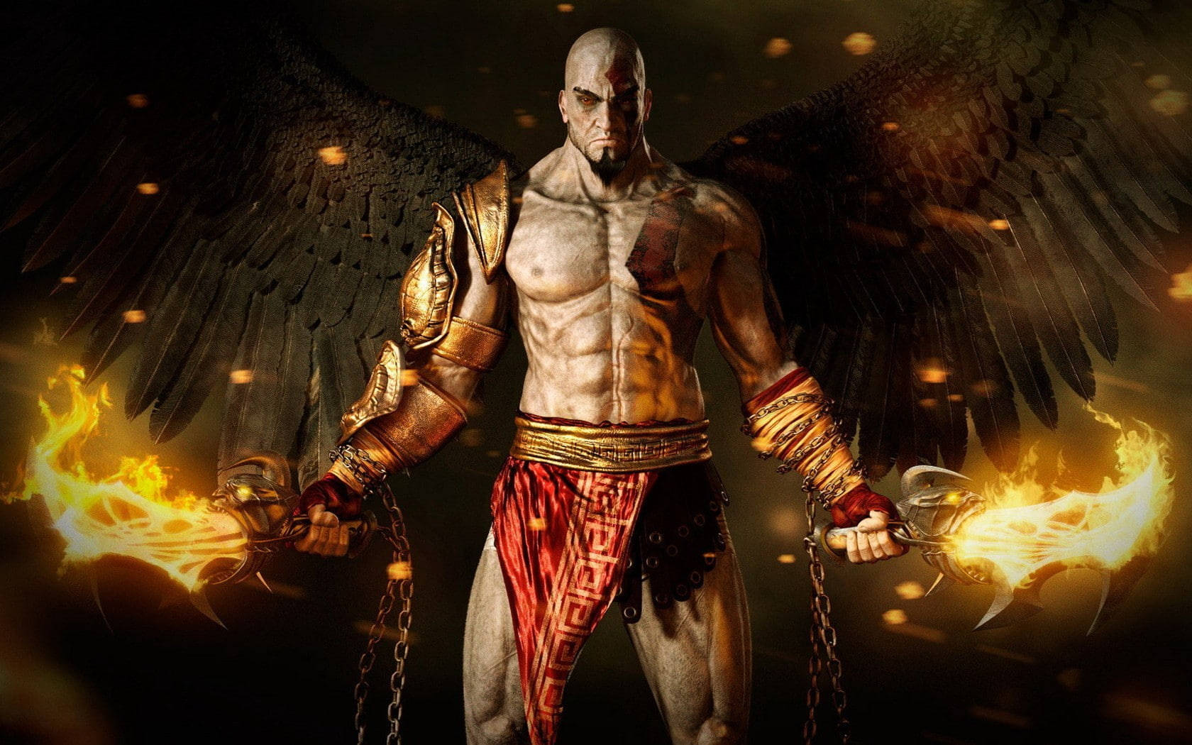 Kratos Black Angel Wings