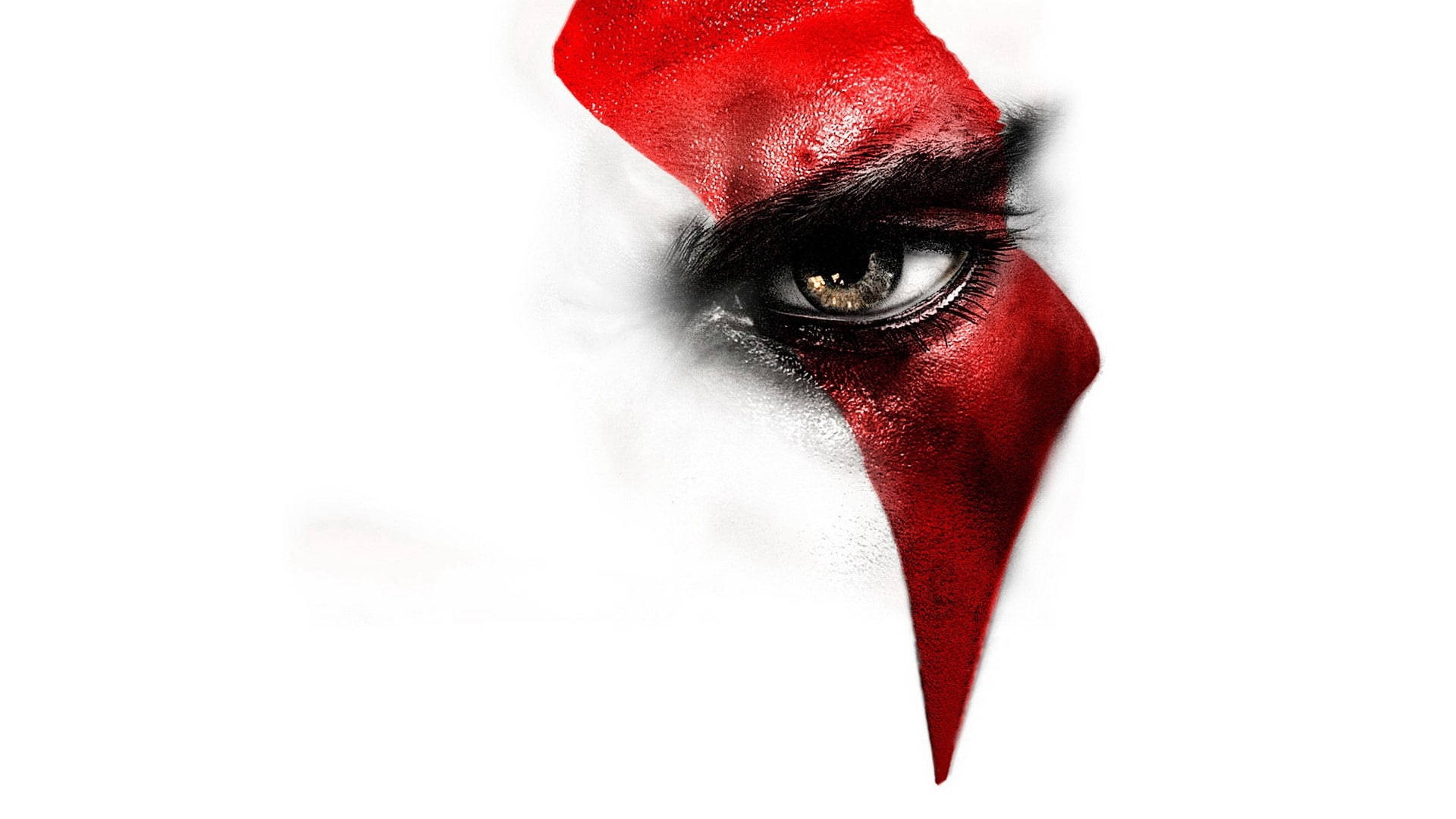 Kratos Face Red Mark Background