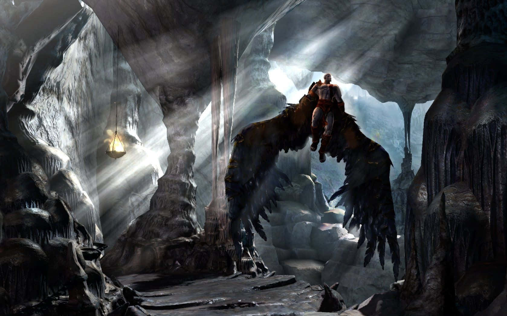 Kratos Fighting To The Death In God Of War 3 Background