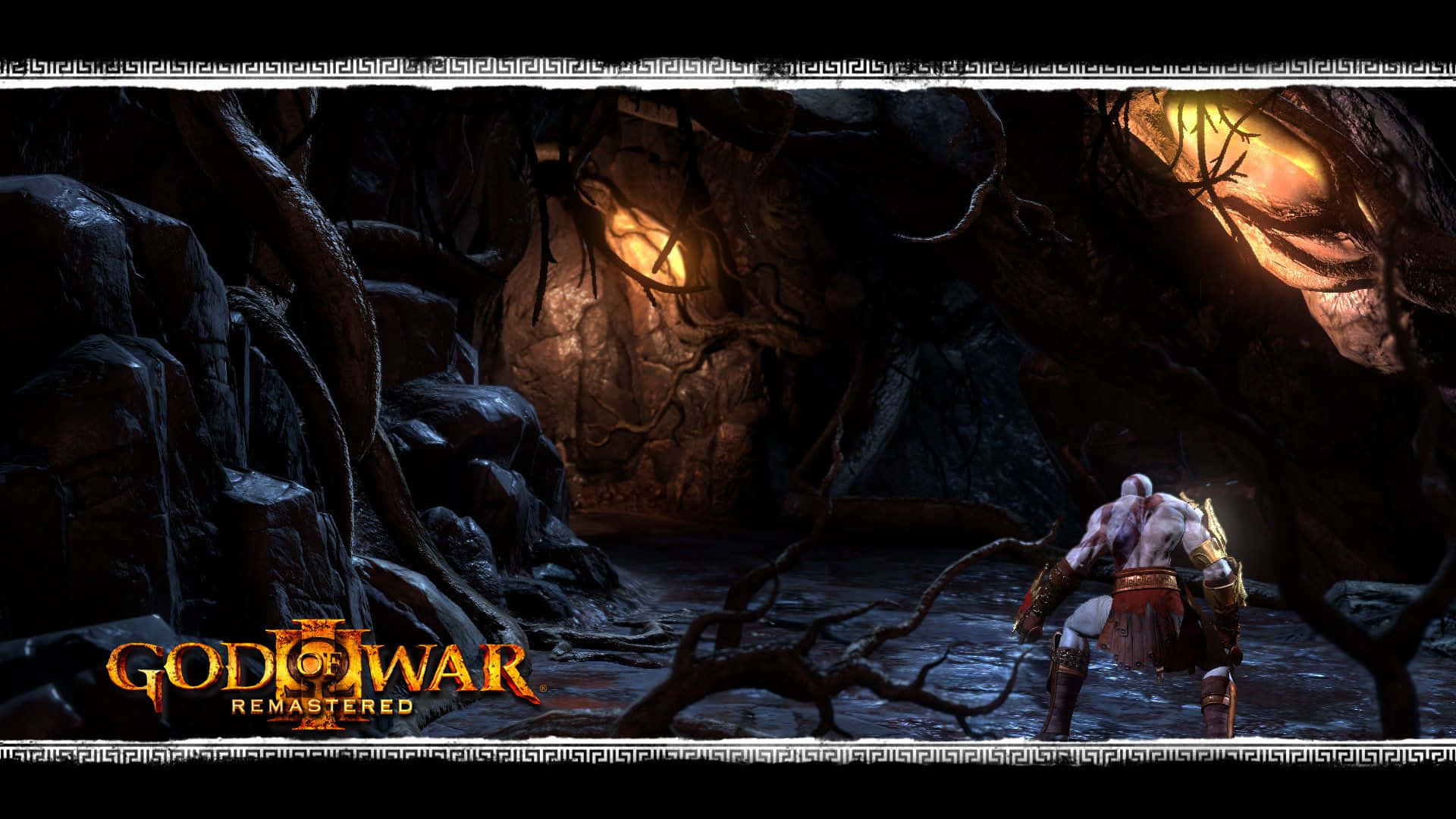Kratos Fights A Titan In God Of War Iii Background