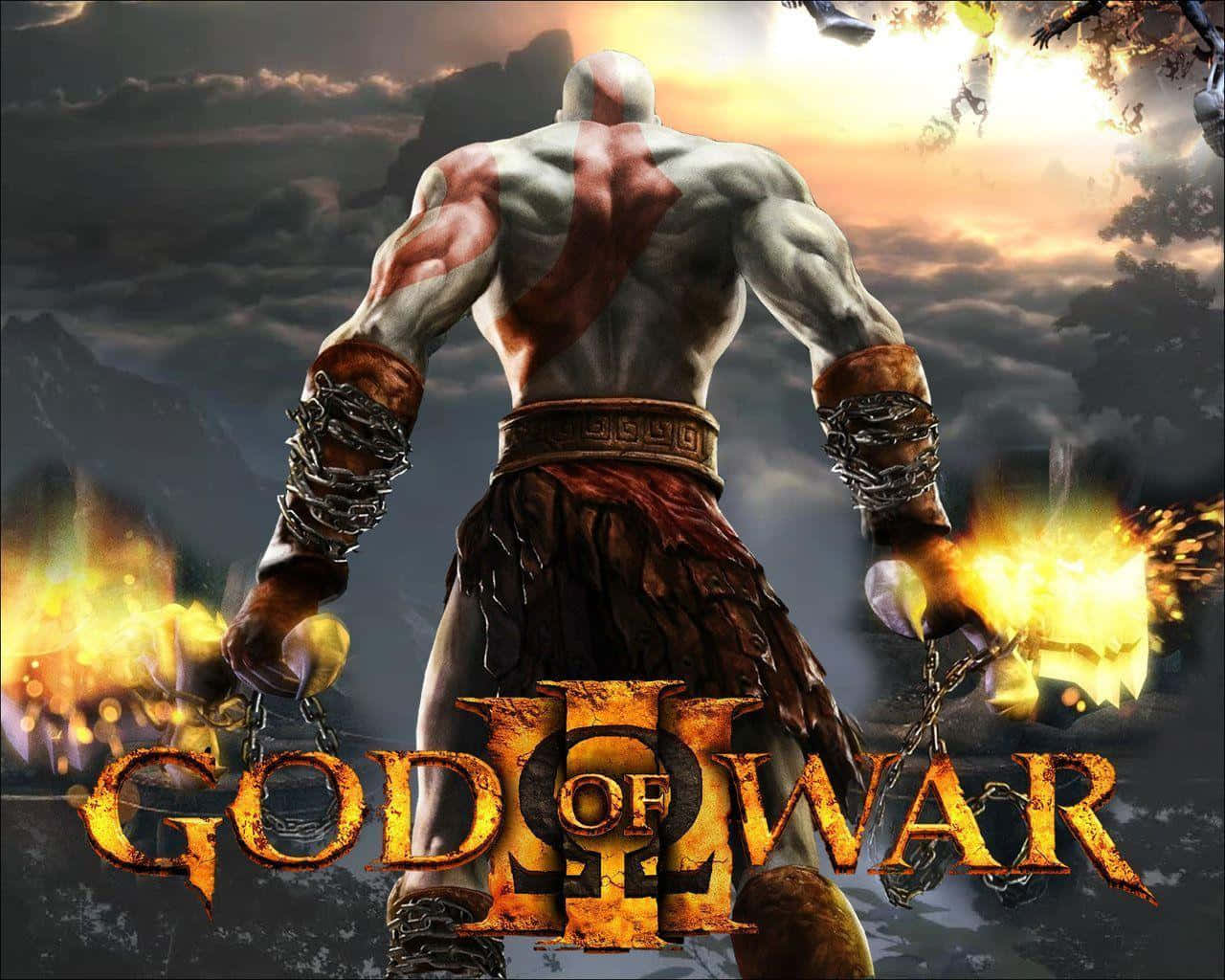 Kratos In All His Rage Awaiting An Epic Battle In God Of War 3 Background