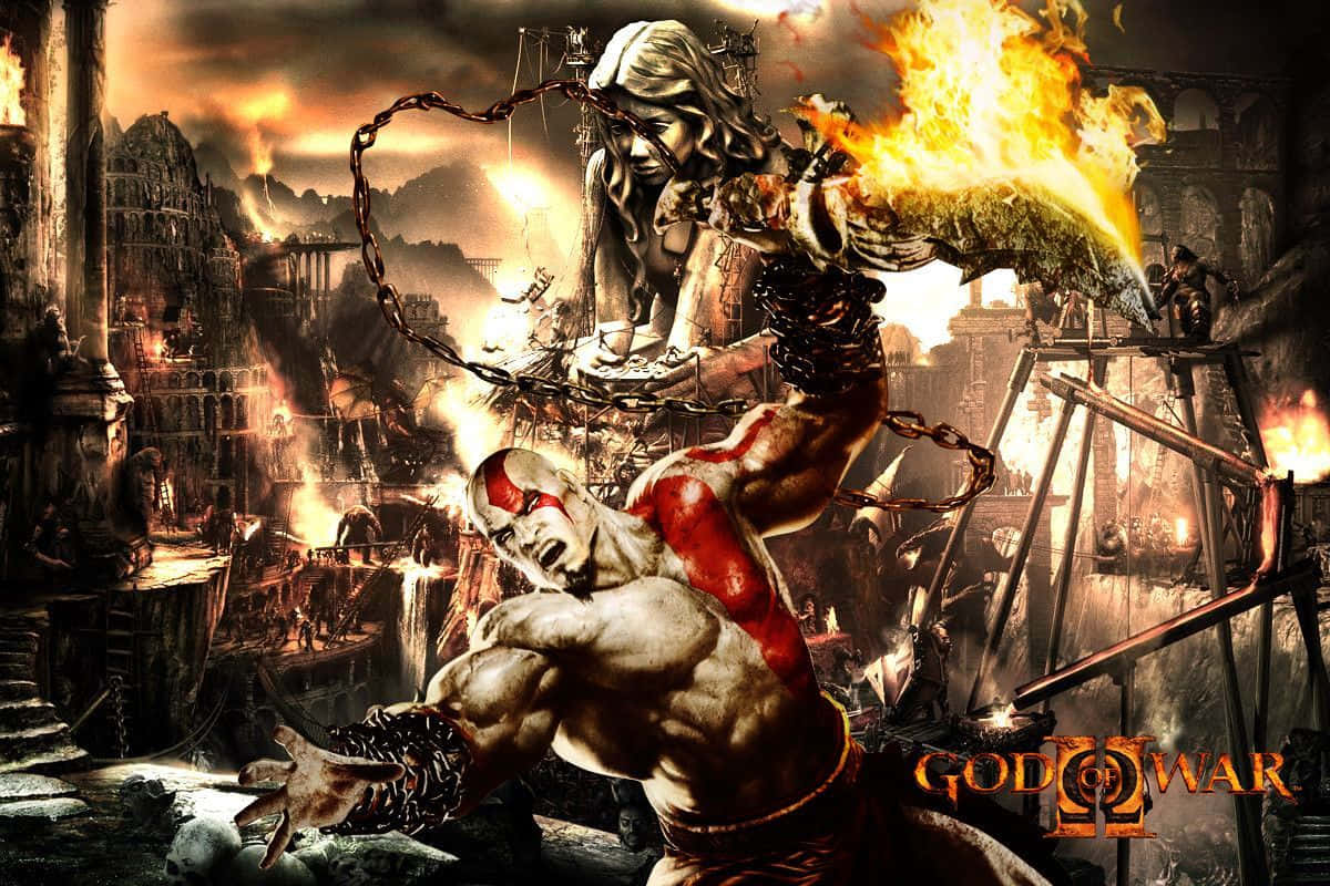 Kratos In God Of War 3 Background