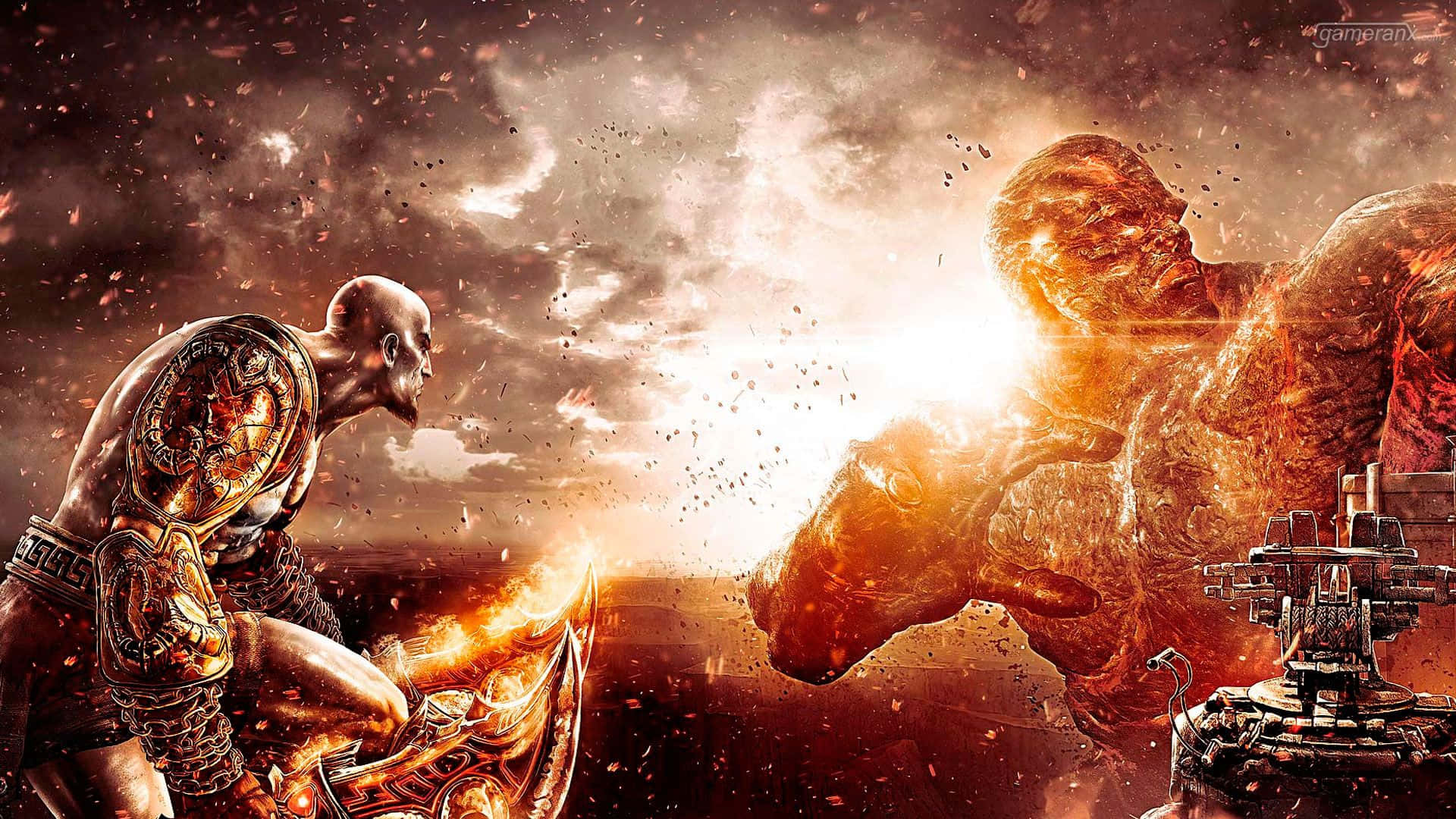 Kratos Takes On A Powerful Enemy In God Of War 3. Background