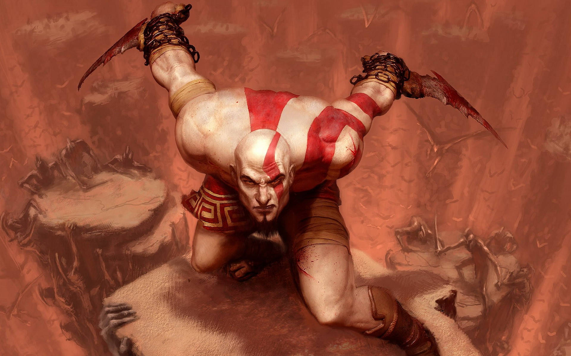 Kratos Underworld Fanart Background