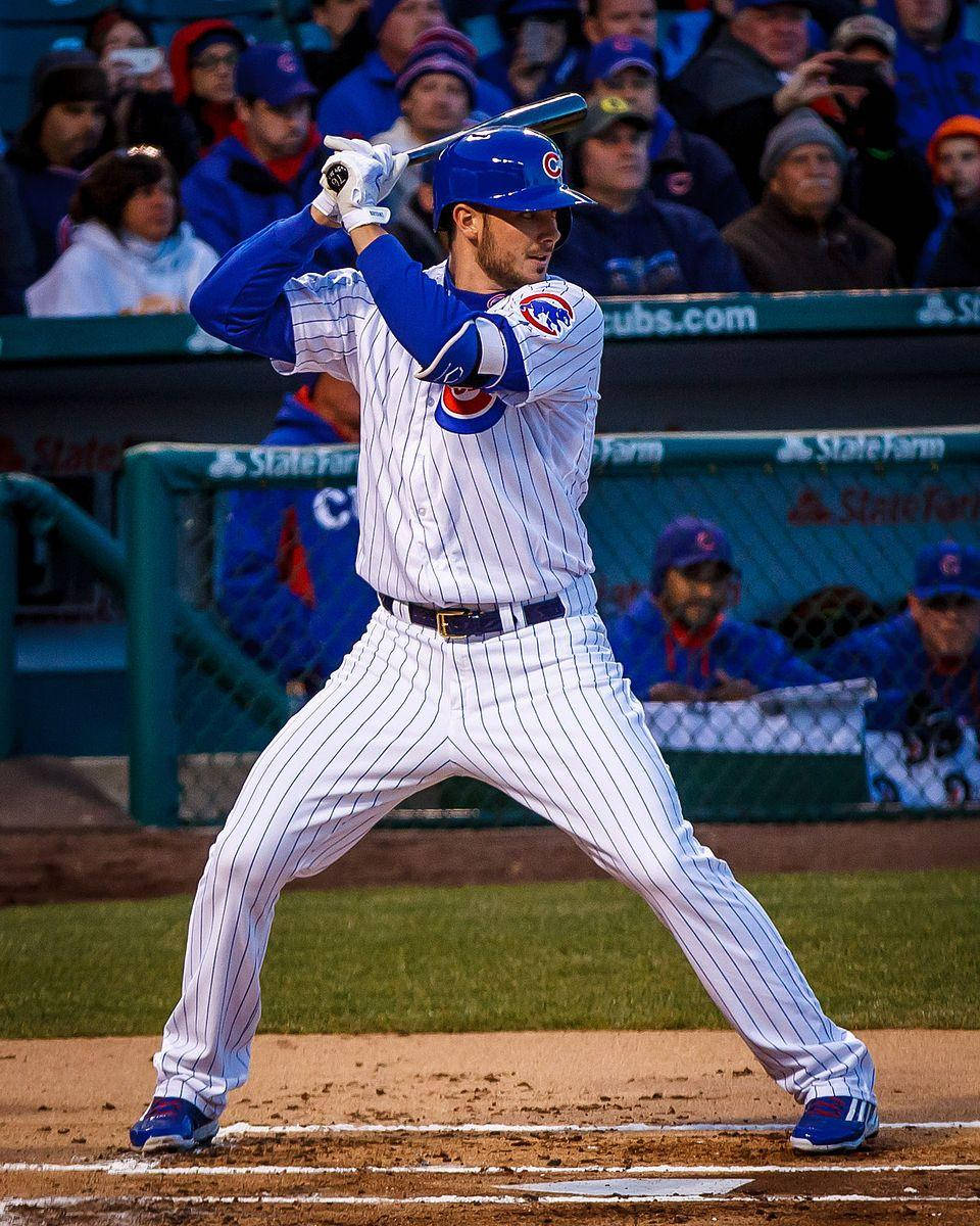 Kris Bryant Batting In White Uniform