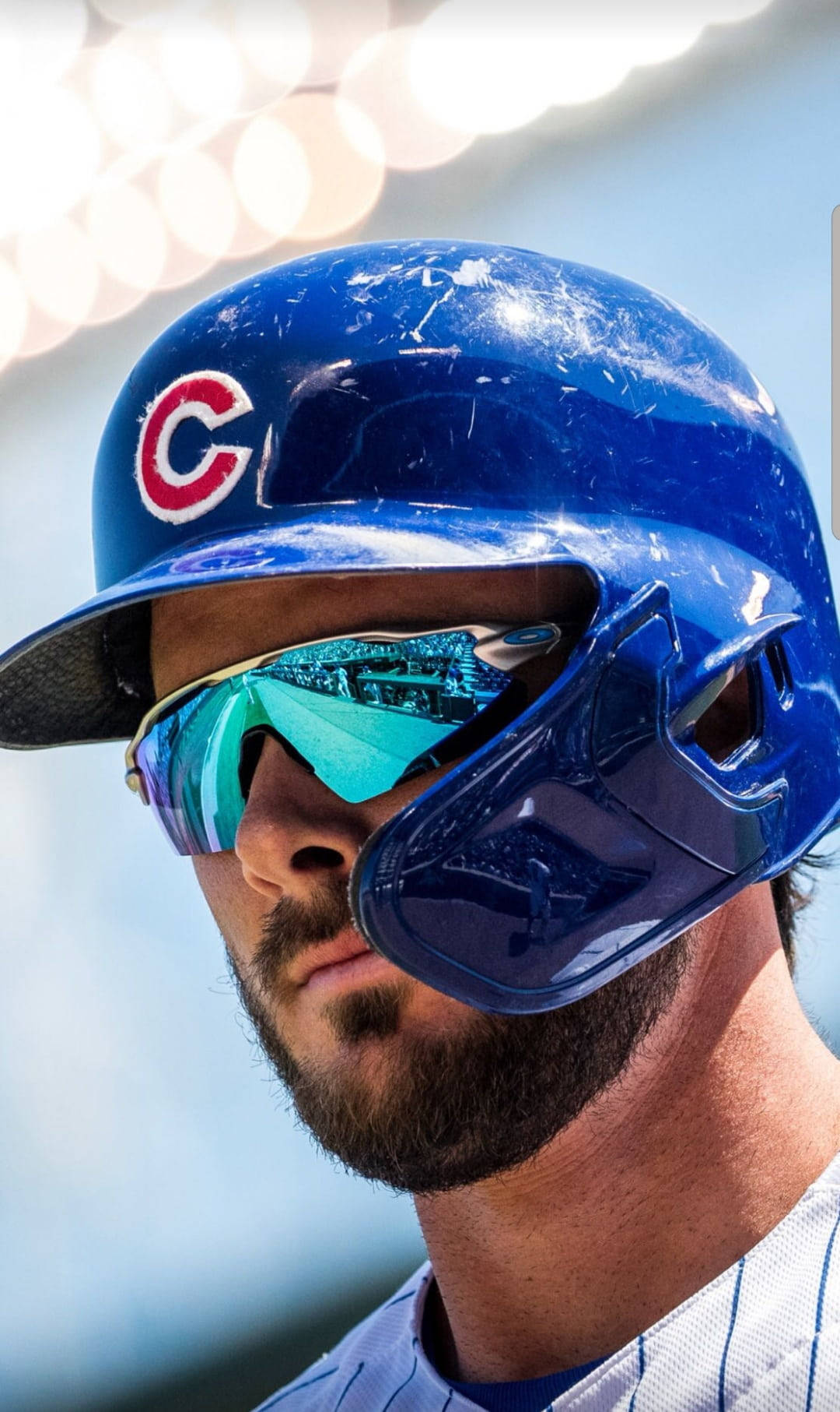 Kris Bryant With Blue Headgear Background