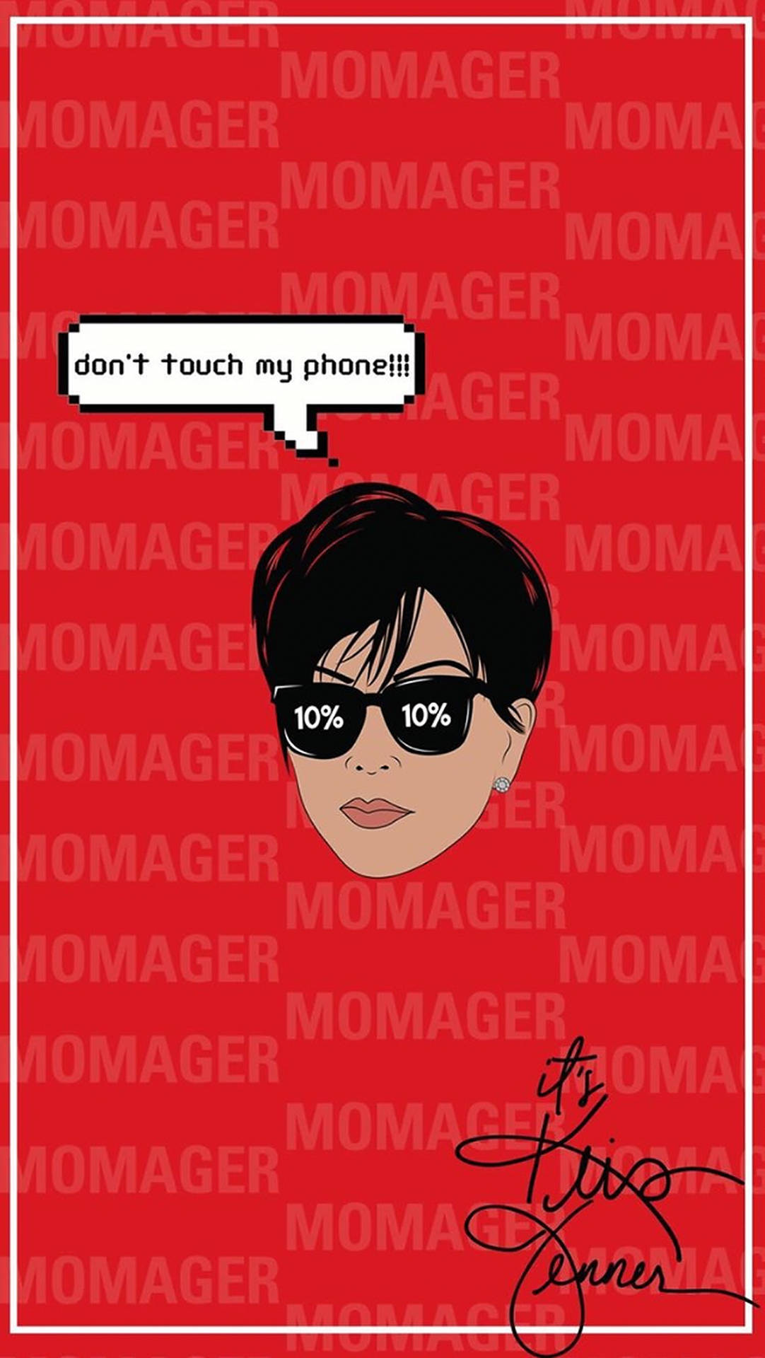 Kris Jenner Digital Art Background